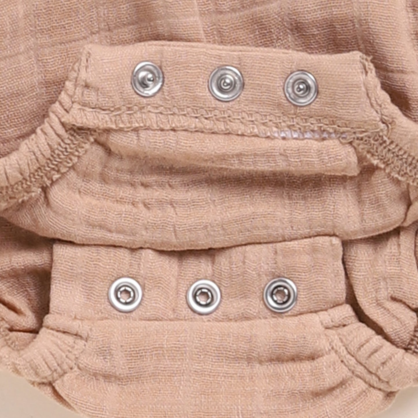 Latte + Olive Organic Muslin Bubble Romper