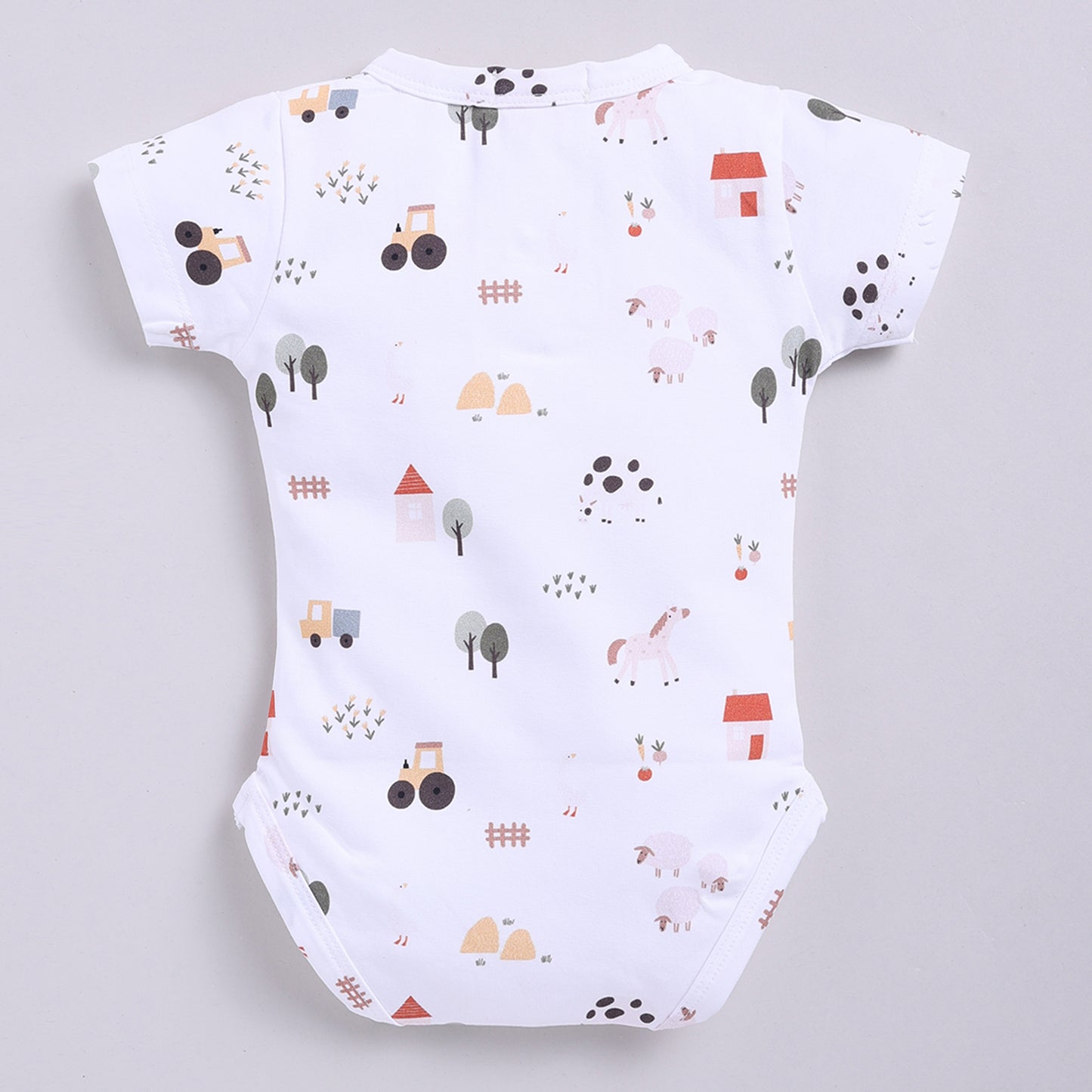 Farm Animals Organic Short Sleeve Bodysuit
