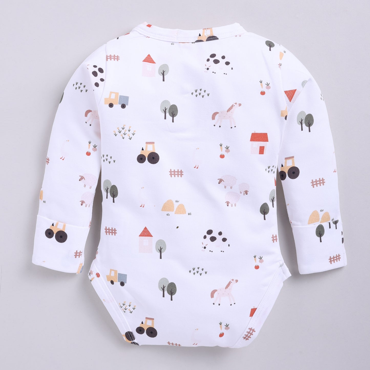 Farm Animals Organic Long Sleeve Bodysuit