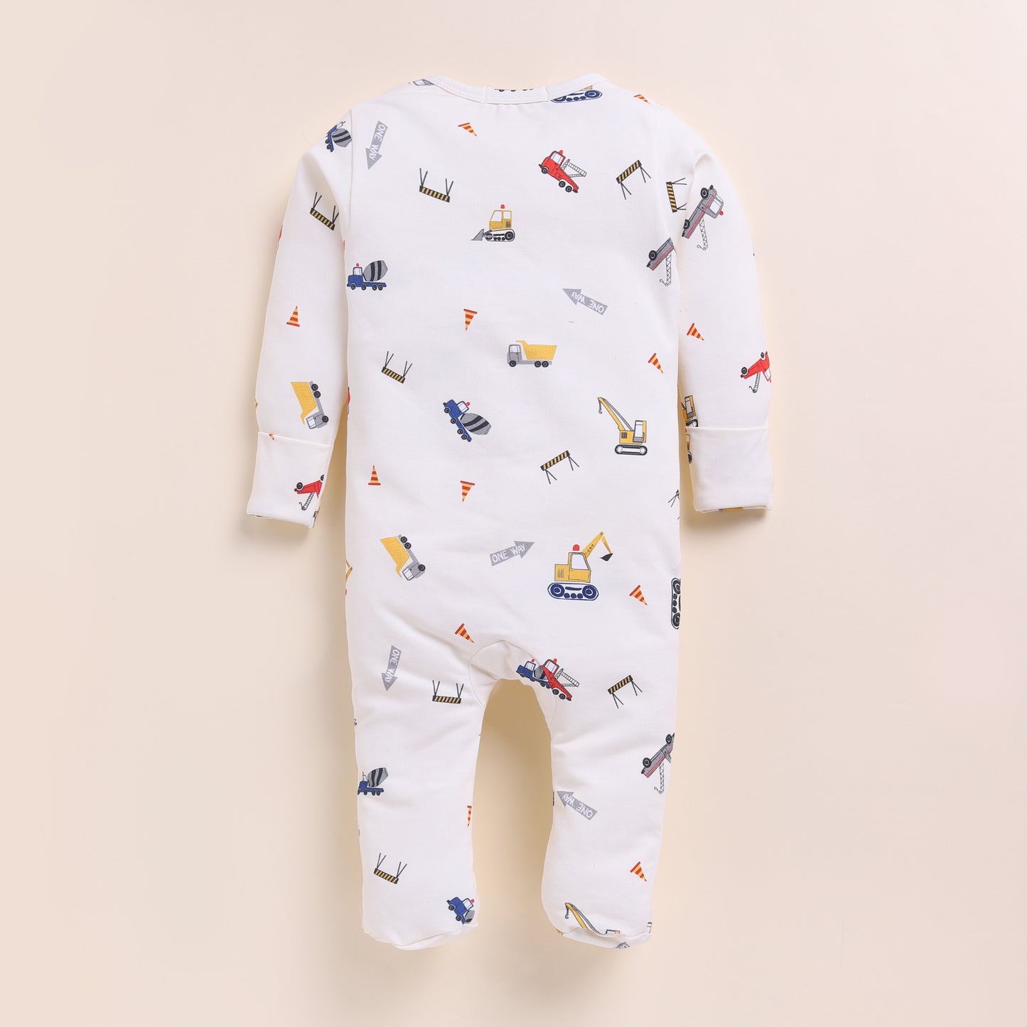 Construction + Constellation Bear Organic Printed Zipsuits Pack Of 2
