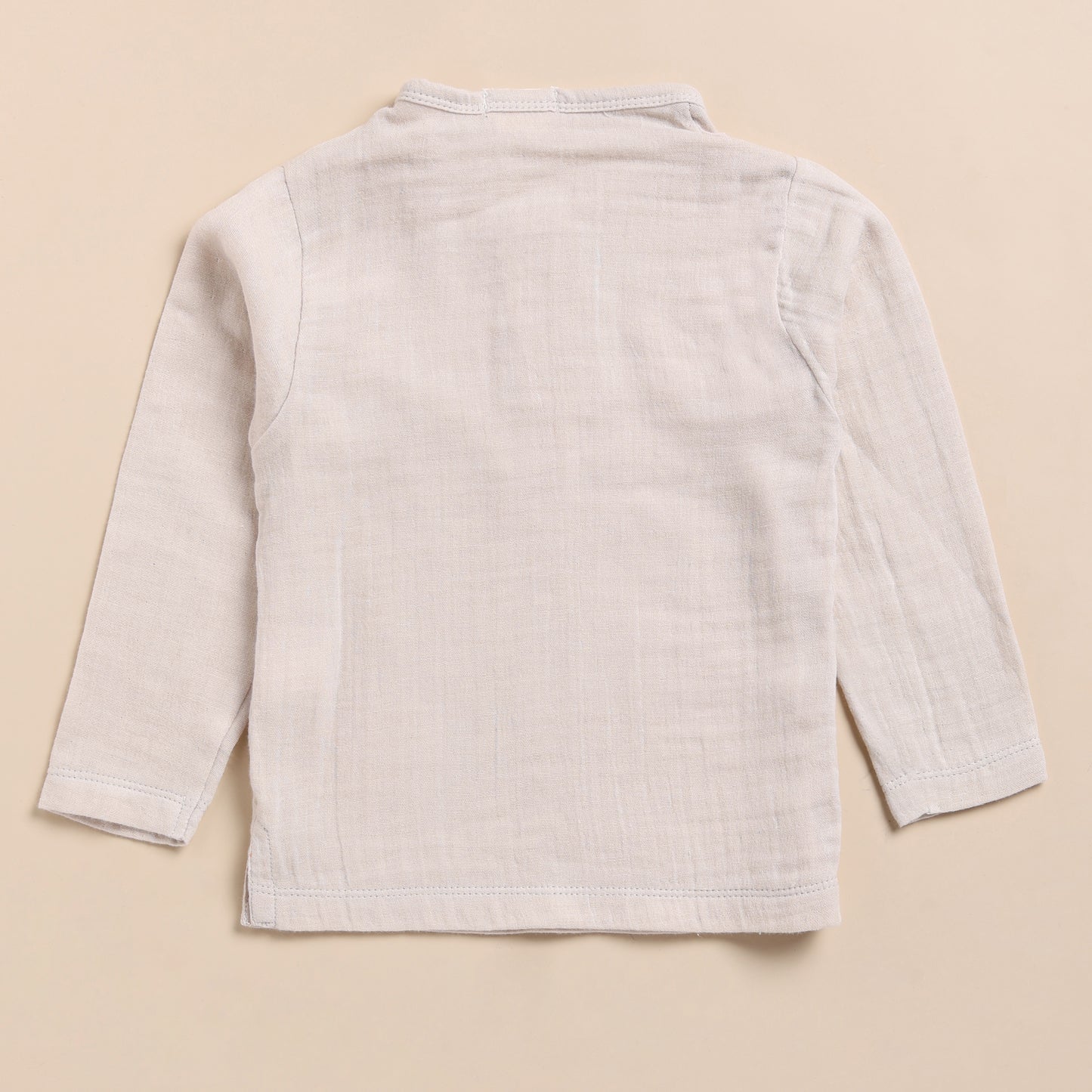 Organic Muslin Long Sleeve Henley T-Shirt