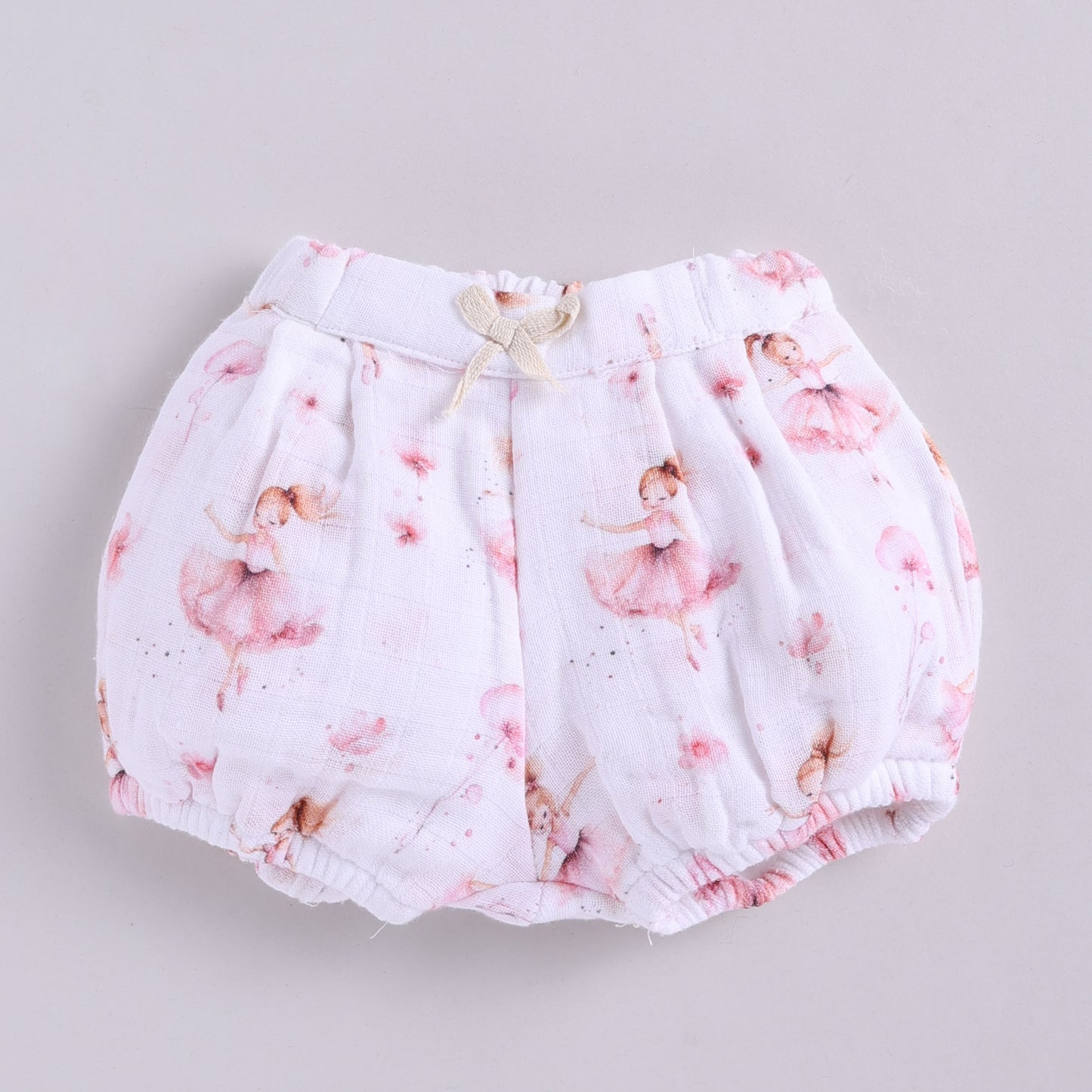 Bellerina Print Organic Muslin Frill Top With Bloomers