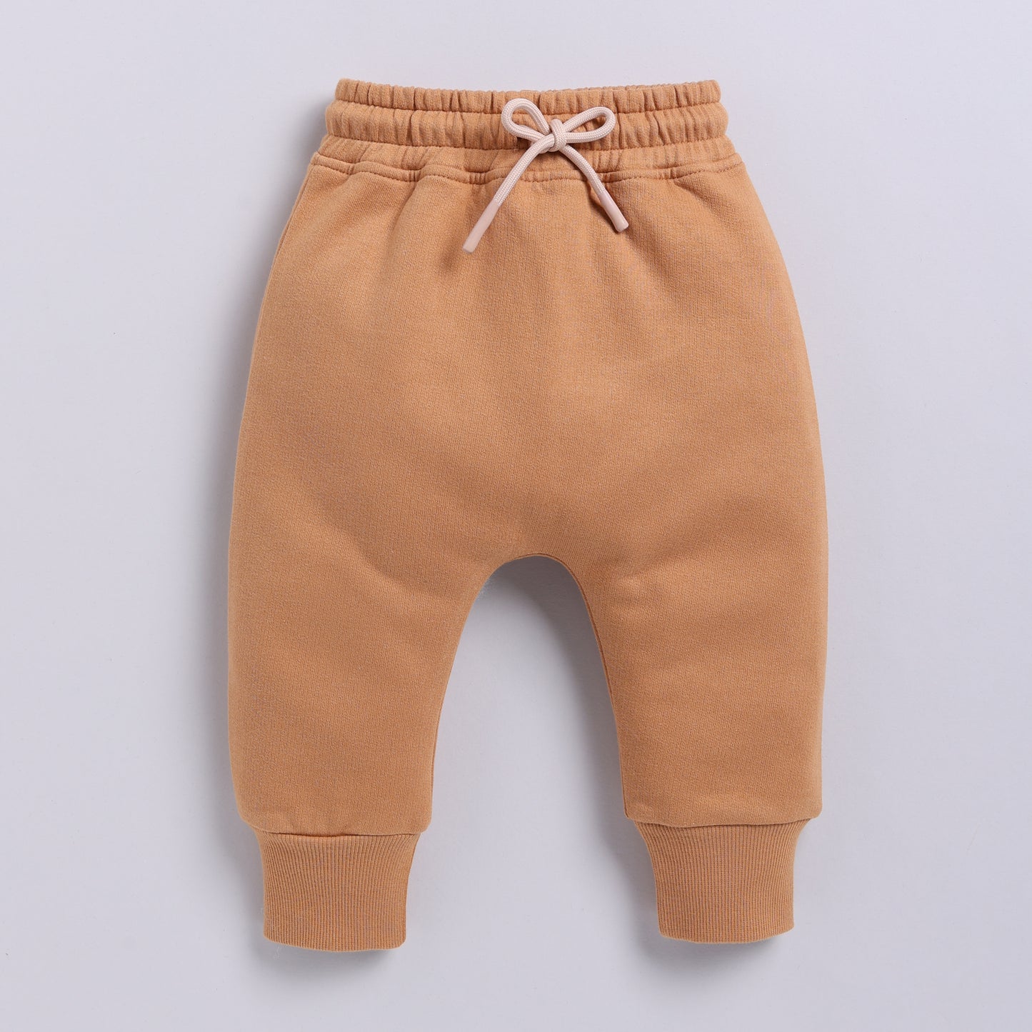 Buy biscuit color organic fleece hoodie & jogger set for your 3 months to 5 years baby - CotandCandyBaby