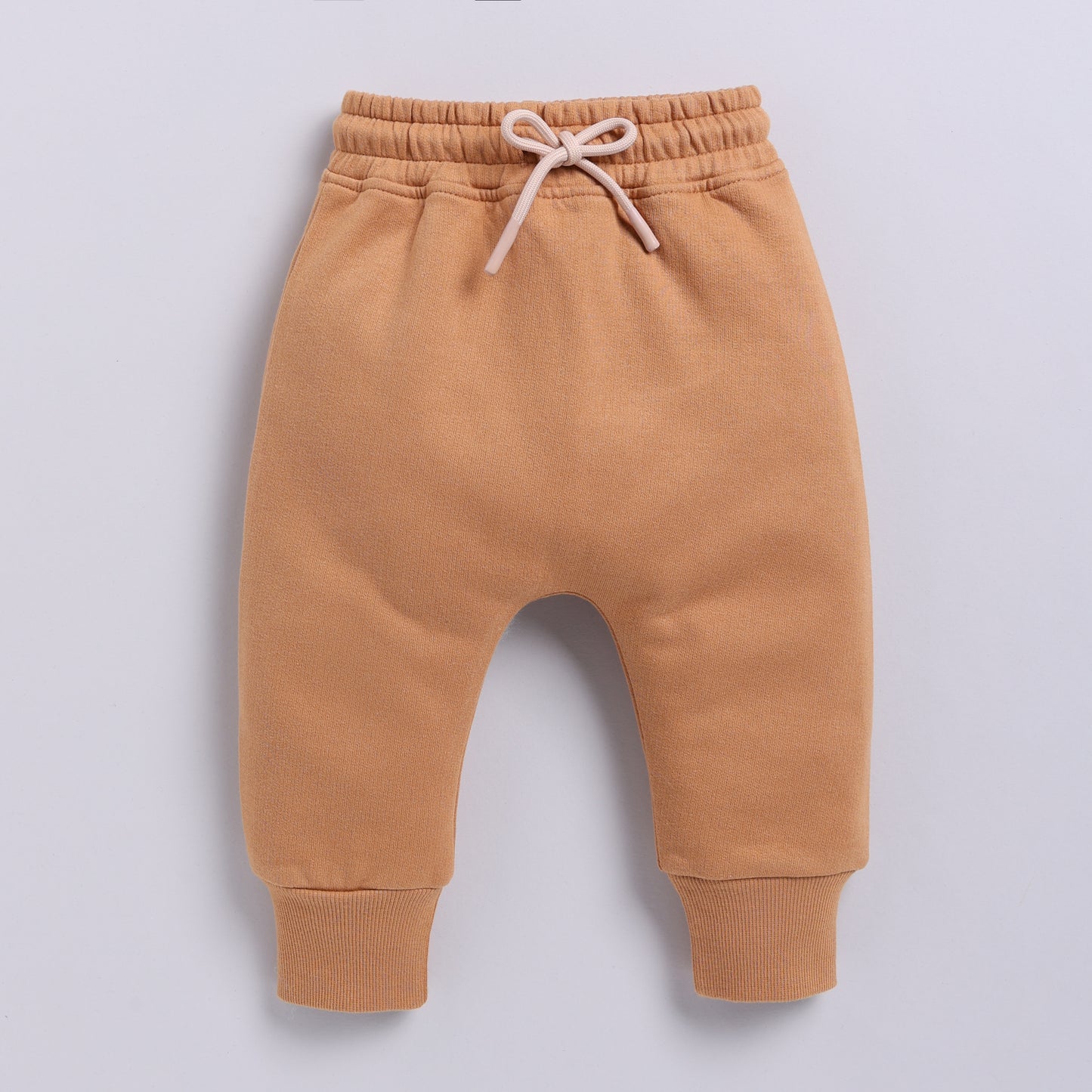 Buy biscuit color organic fleece Sweatshirt & jogger set for your 3 months to 5 years baby - CotandCandyBaby