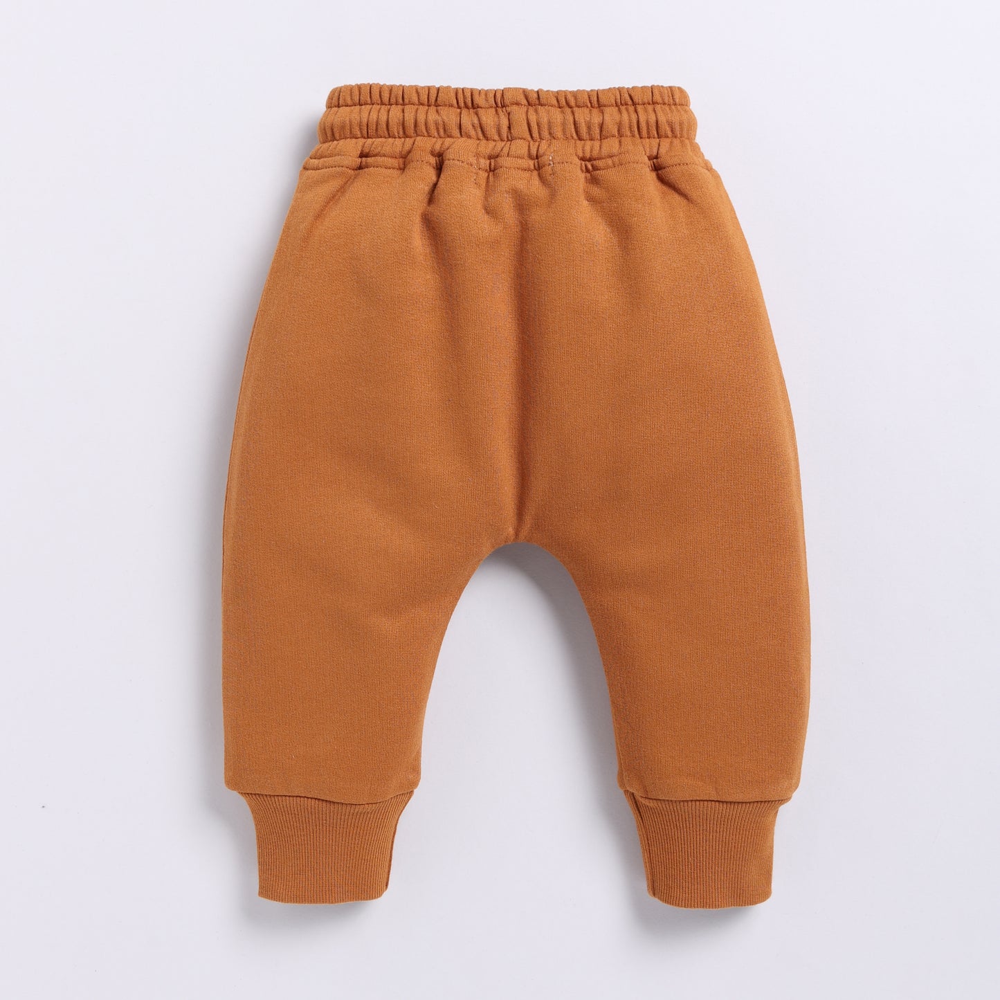 Shop pumpkin spice color organic fleece Sweatshirt & jogger set for your 3 months to 5 years baby - CotandCandyBaby