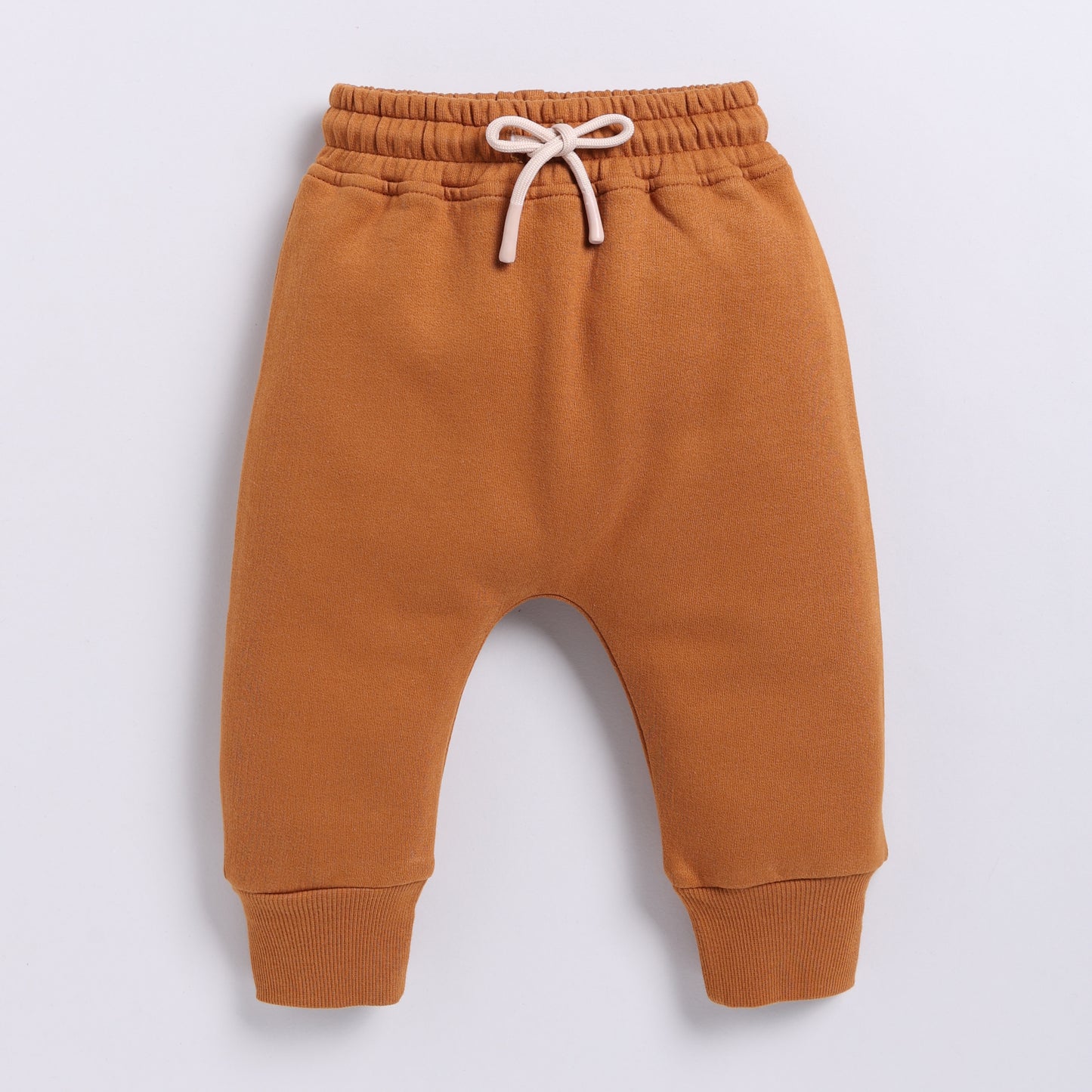 Shop pumpkin spice color organic fleece hoodie & jogger set online for your 4-5 years baby - CotandCandyBaby