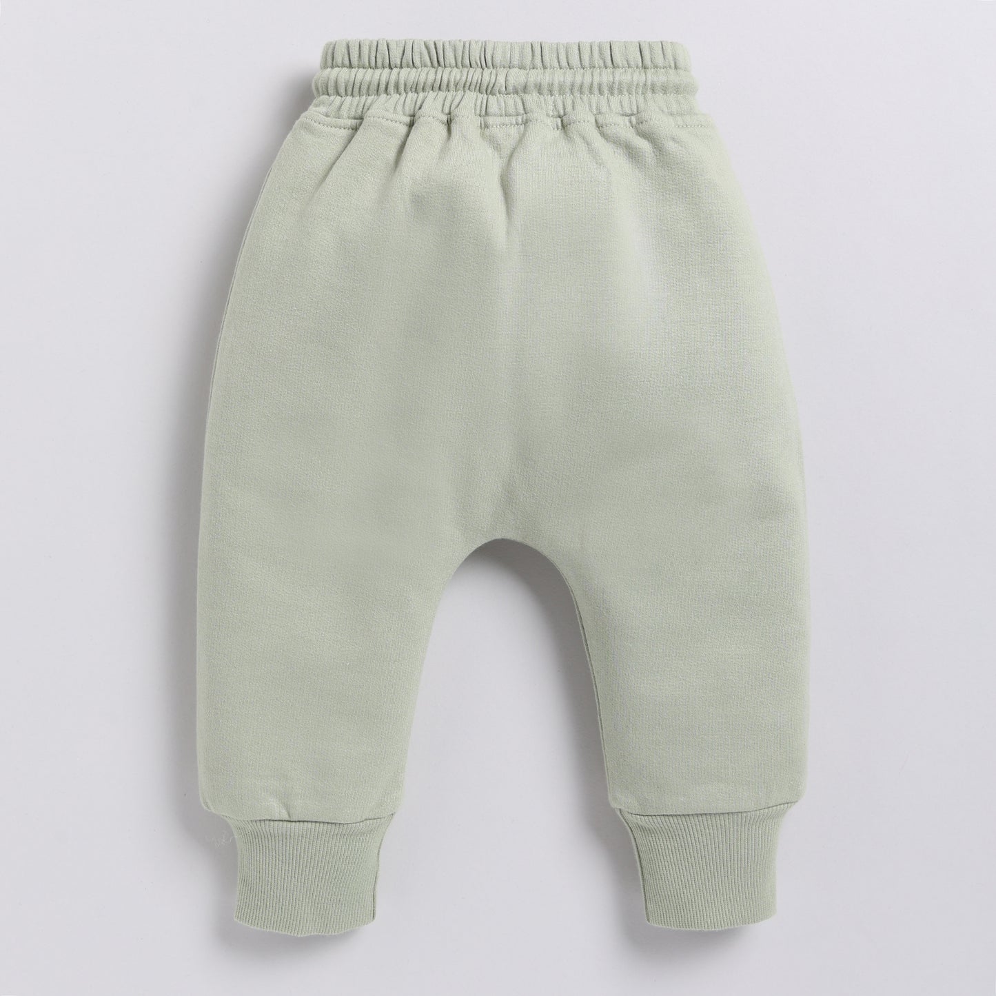 Order tea color organic fleece hoodie & jogger set for your 2-3 years baby - CotandCandyBaby