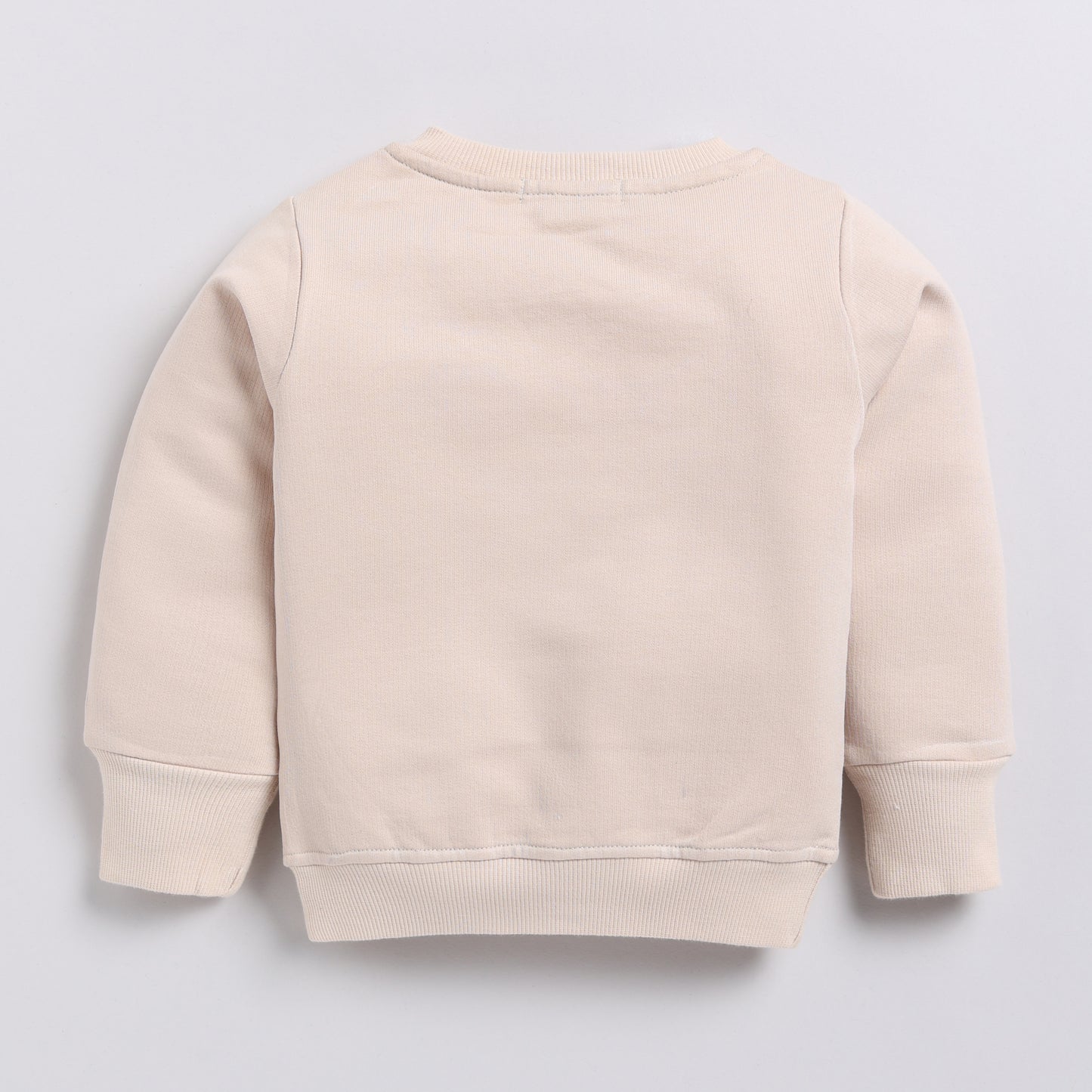 Find almond peach color organic fleece oversized sweatshirt for your 18-24 months baby - CotandCandyBaby