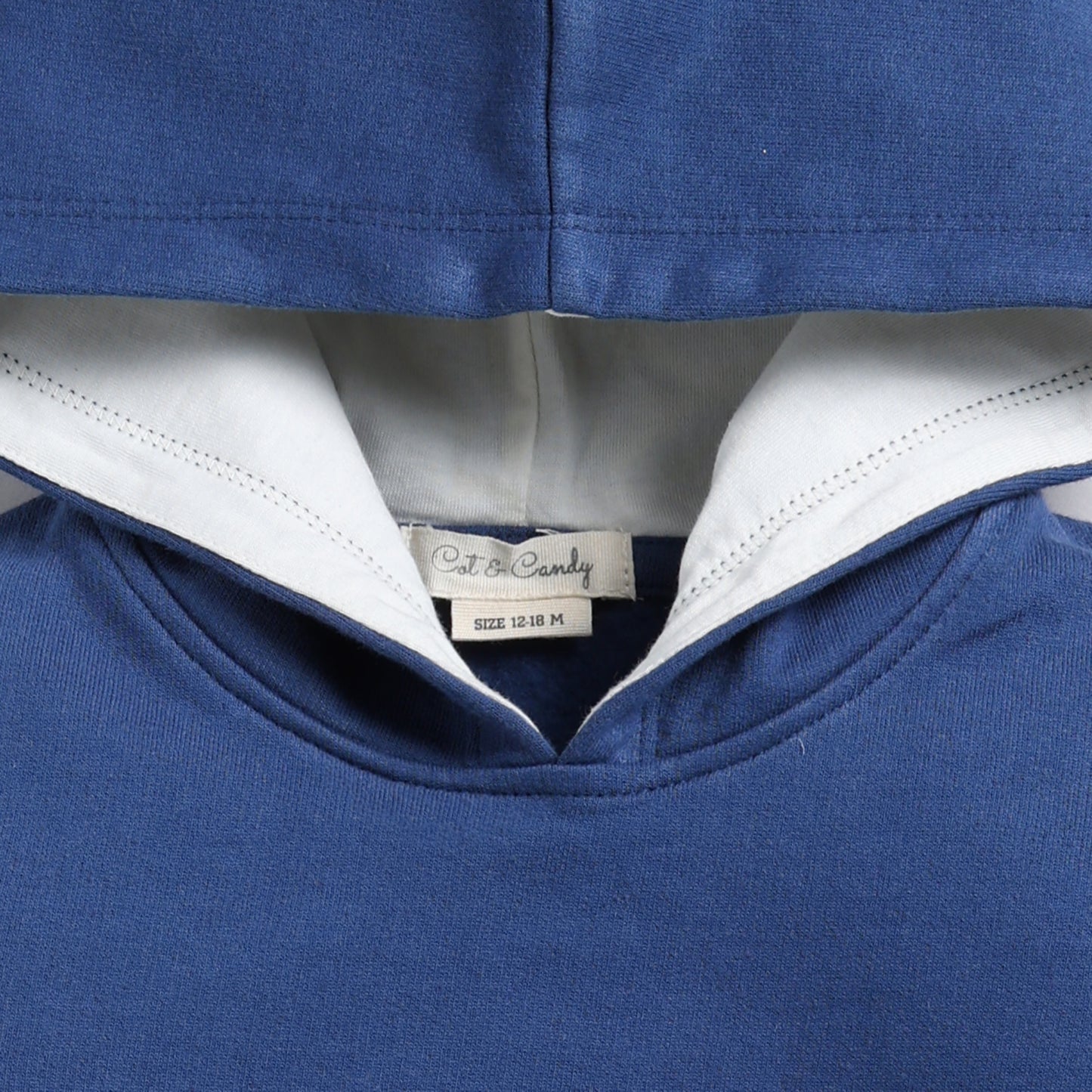 Buy dark blue color organic fleece oversized hoodie online for your 3-4 years baby - CotandCandyBaby