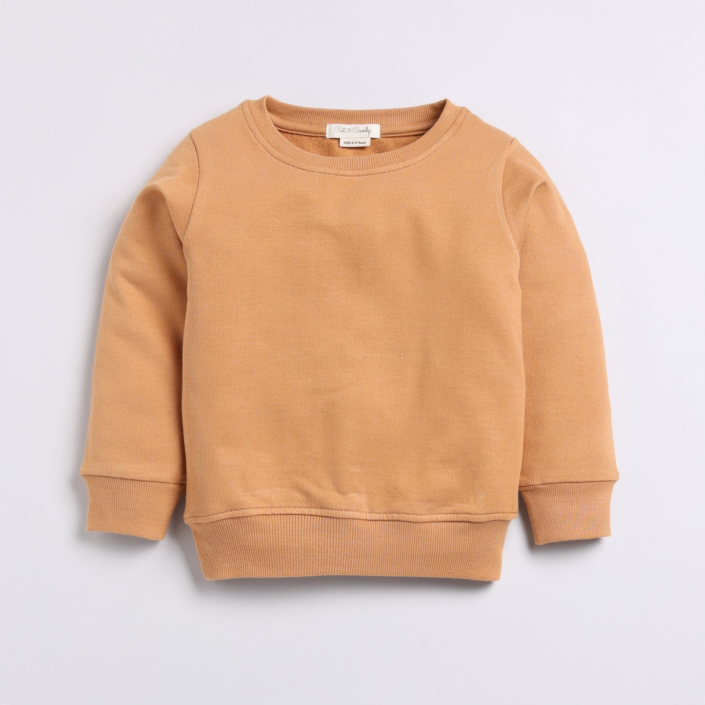 Get biscuit color organic fleece Sweatshirt & jogger set for your 3 months to 5 years baby - CotandCandyBaby