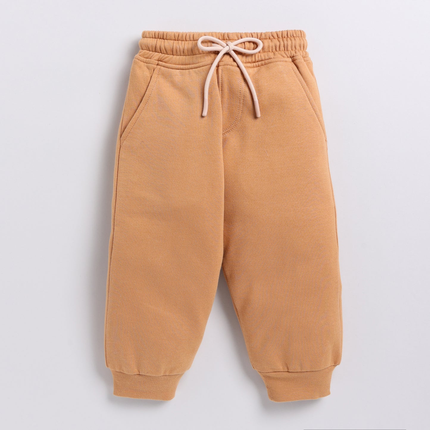 Get biscuit color organic fleece Sweatshirt & jogger set online for your 3 months to 5 years baby - CotandCandyBaby