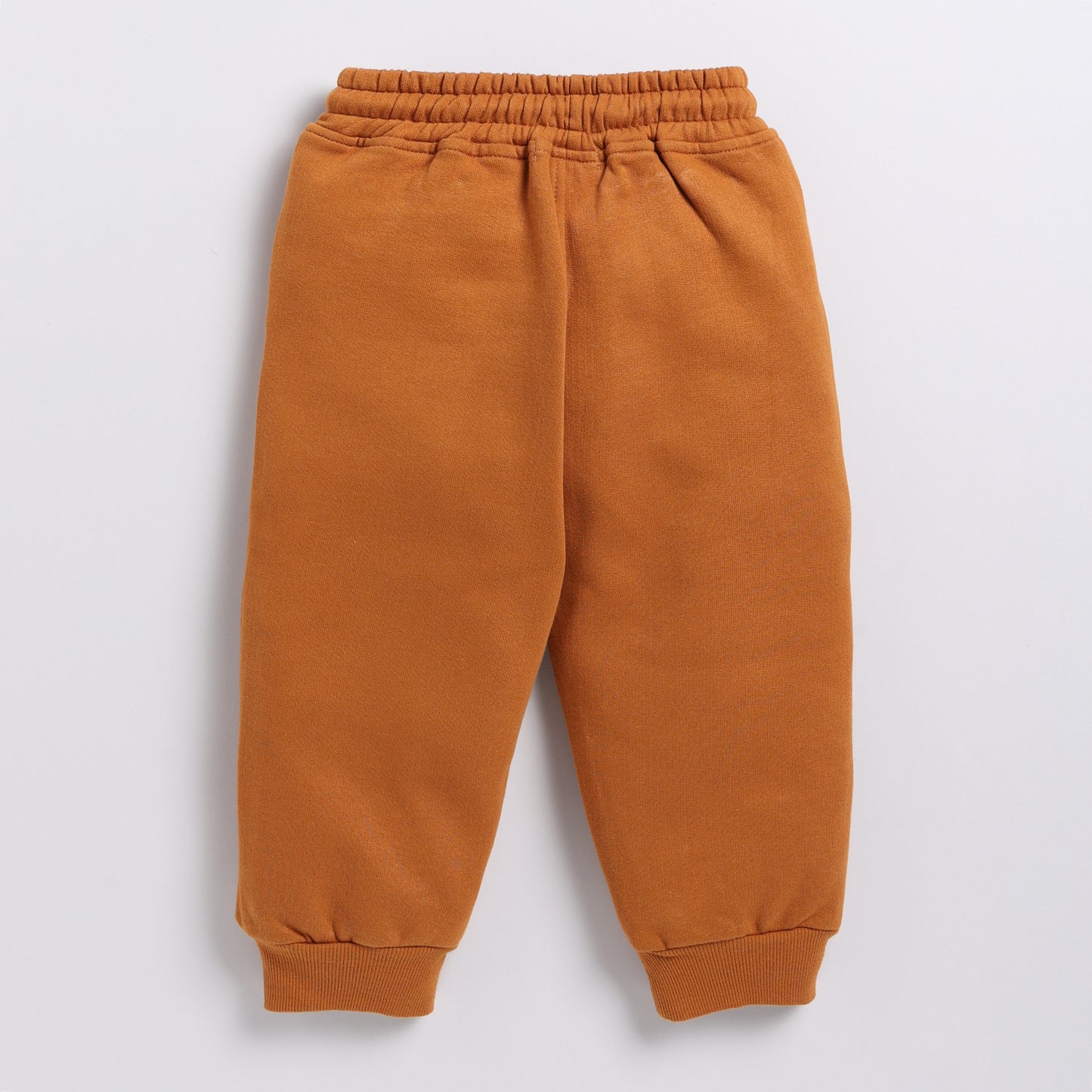 Find pumpkin spice color organic fleece premium Sweatshirt & jogger set online for your 3 months to 5 years baby - CotandCandyBaby