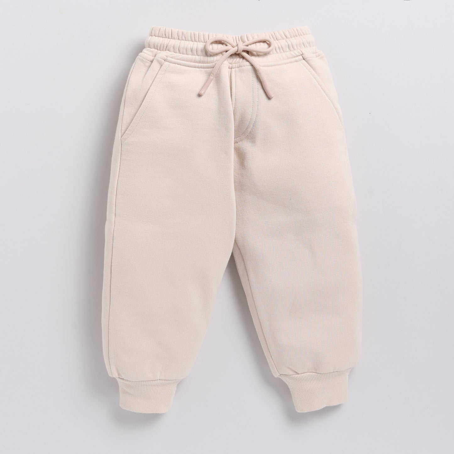 Order almond color organic fleece Sweatshirt & jogger set for your 3 months to 5 years baby - CotandCandyBaby