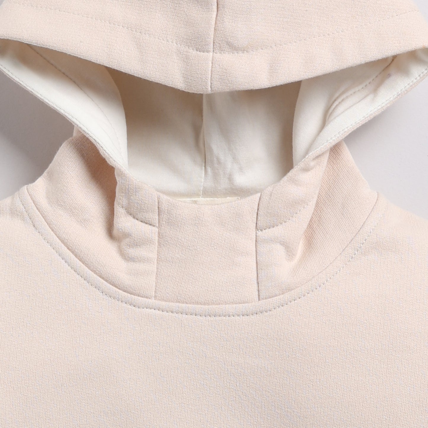 Buy almond peach color organic fleece oversized hoodie for your 3 months to 5 years baby - CotandCandyBaby