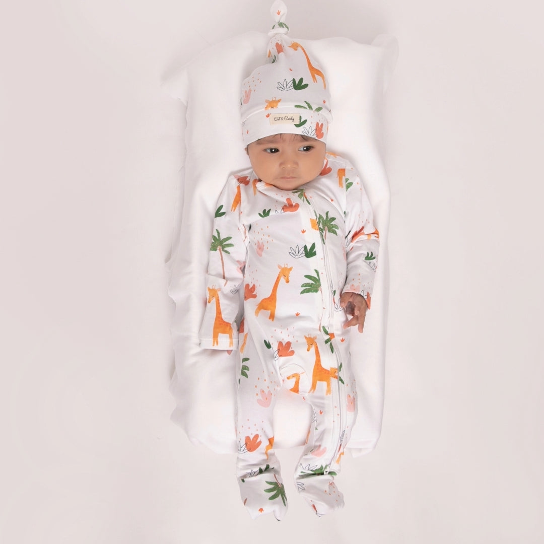 Dora the Giraffe Collection Organic cotton full sleeve Zipsuit