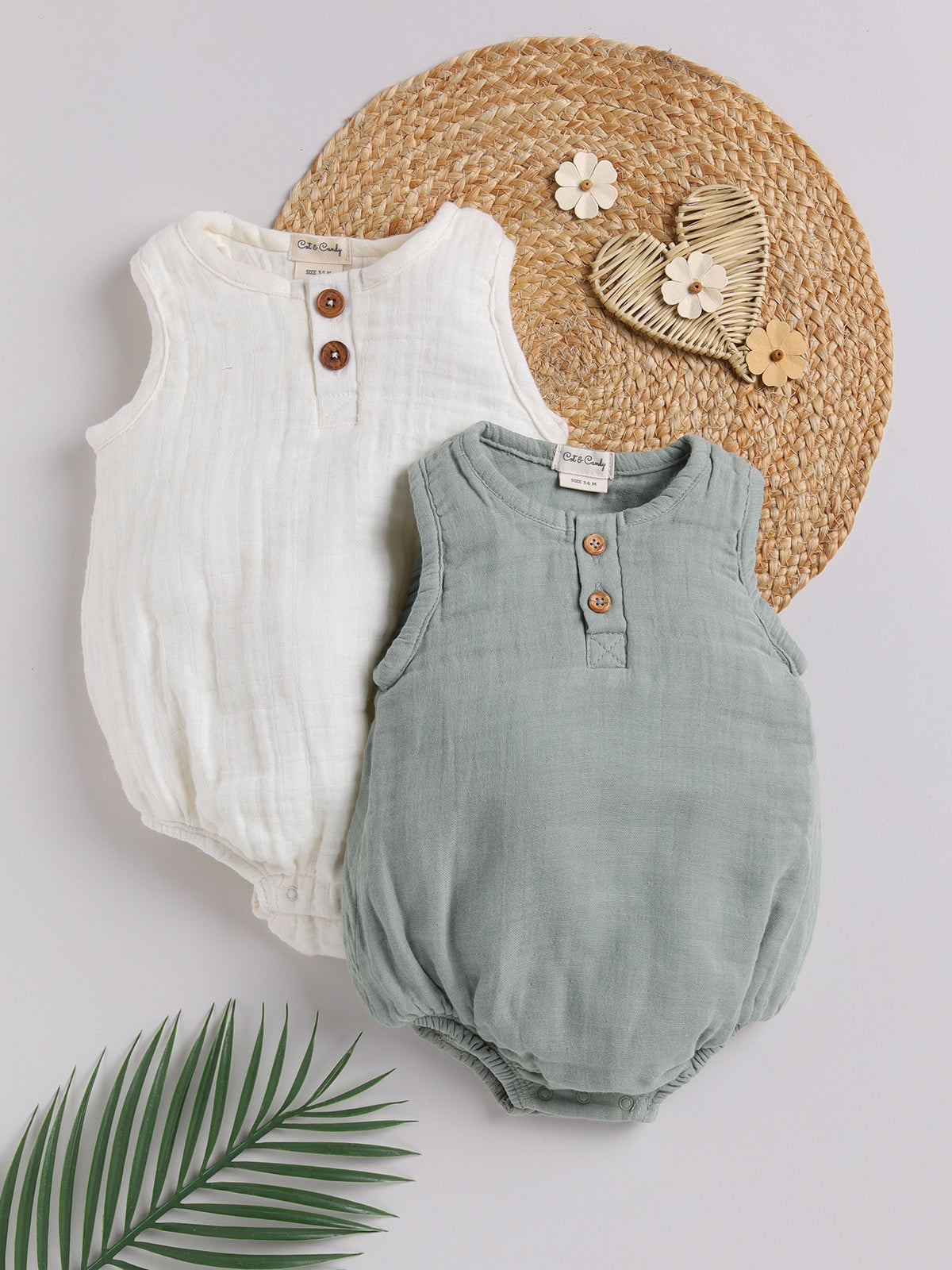 Muslin Bubble Romper - Pack of 2