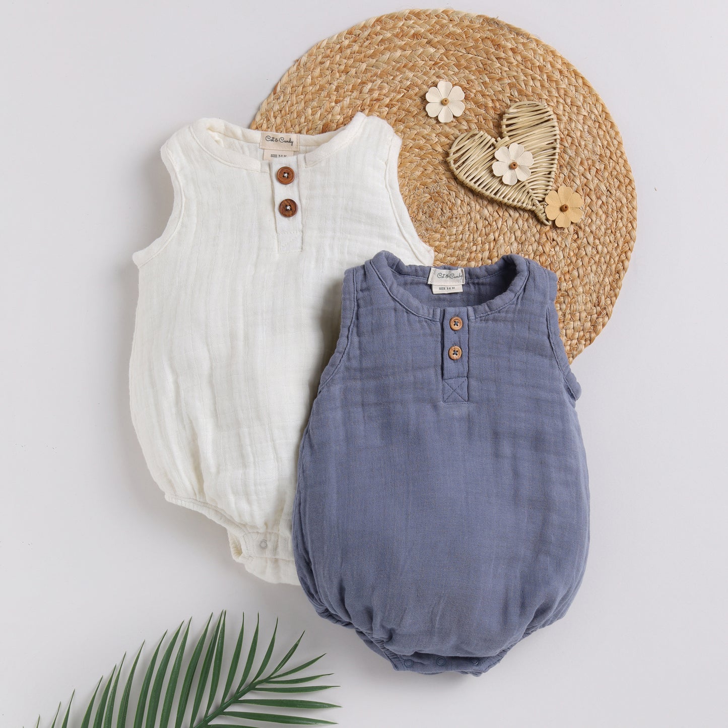 Muslin Bubble Romper - Pack of 2