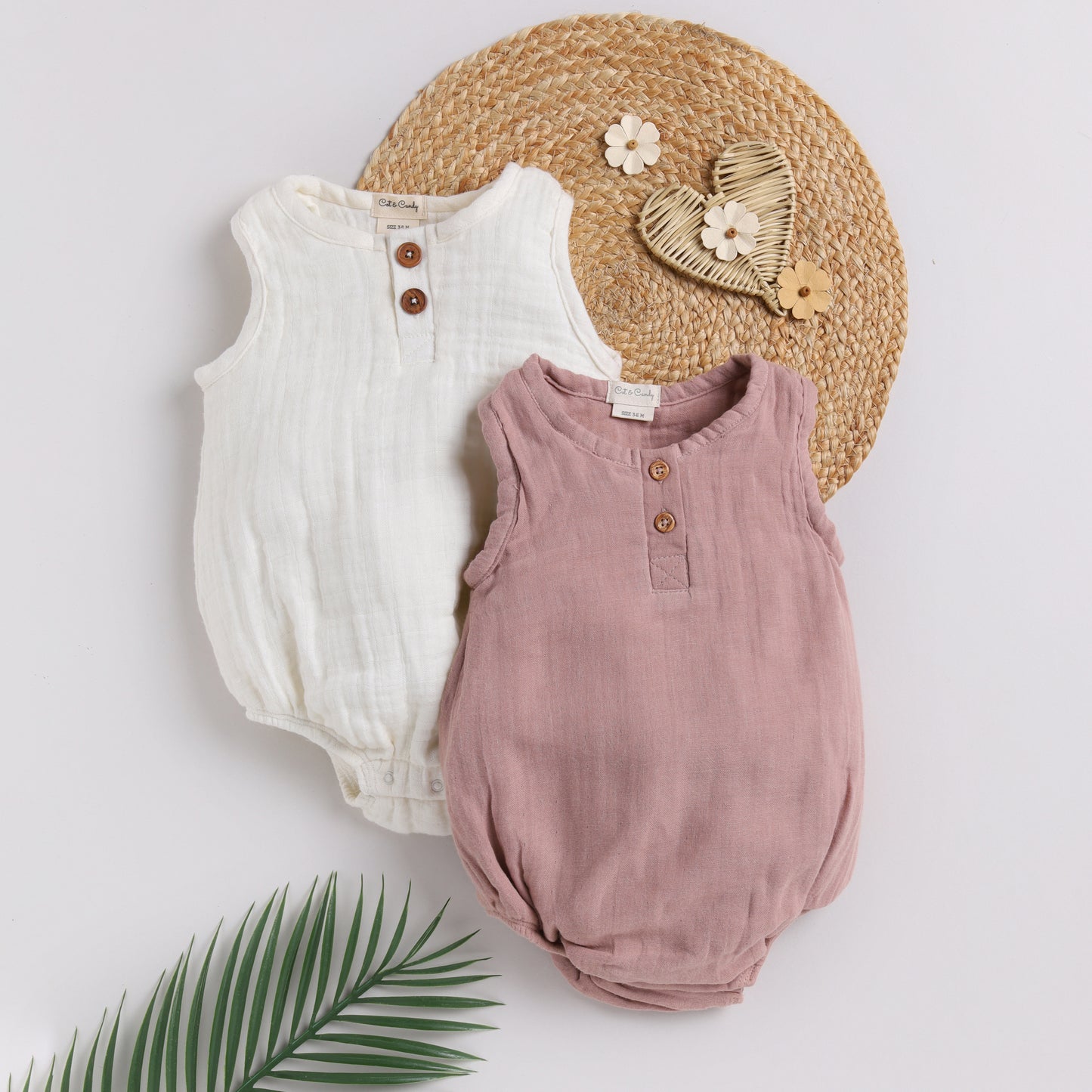 Muslin Bubble Romper - Pack of 2