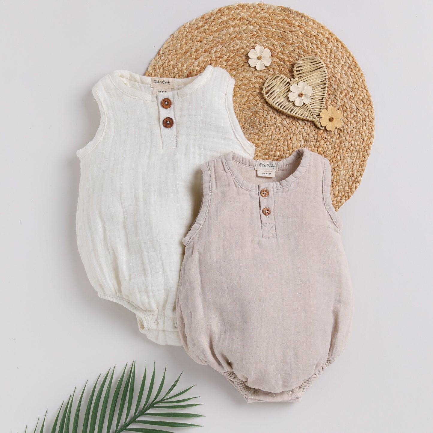 Muslin Bubble Romper - Pack of 2