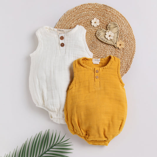 Muslin Bubble Romper - Pack of 2