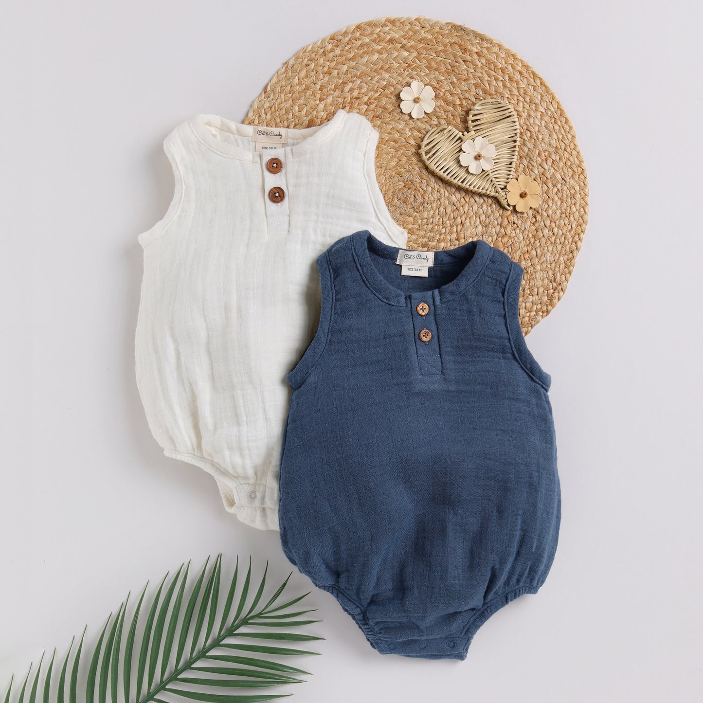 Muslin Bubble Romper - Pack of 2