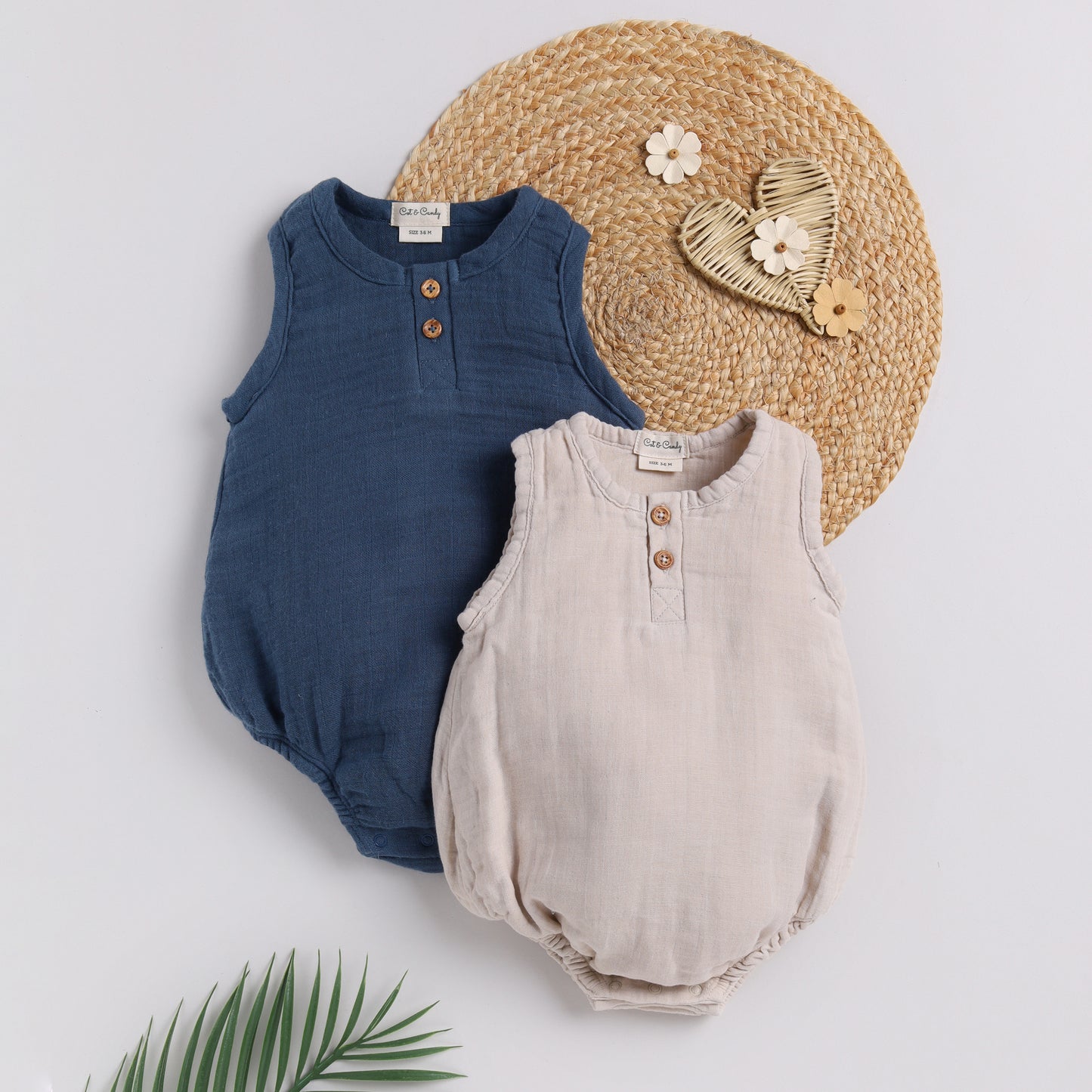 Muslin Bubble Romper - Pack of 2
