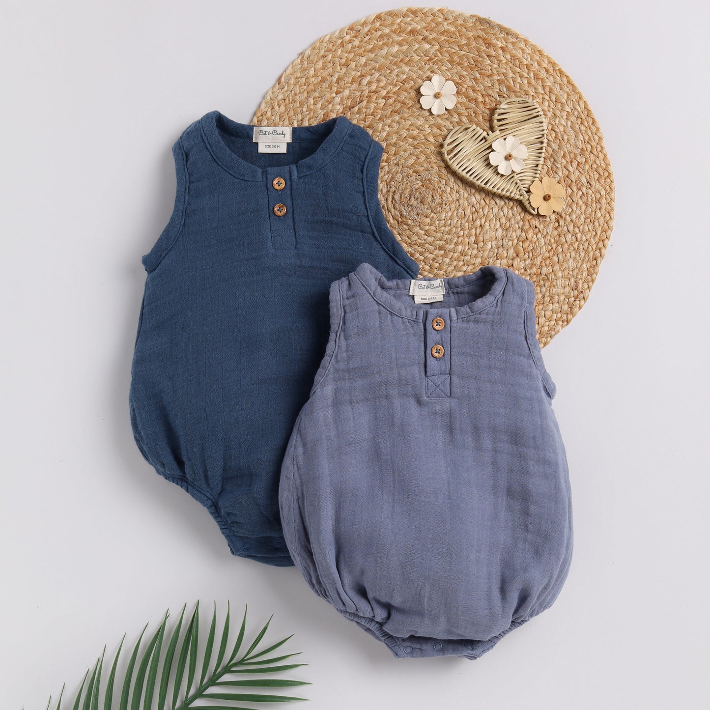Muslin Bubble Romper - Pack of 2