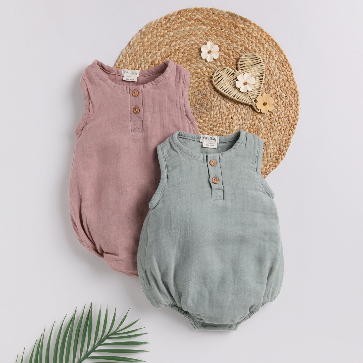 Muslin Bubble Romper - Pack of 2