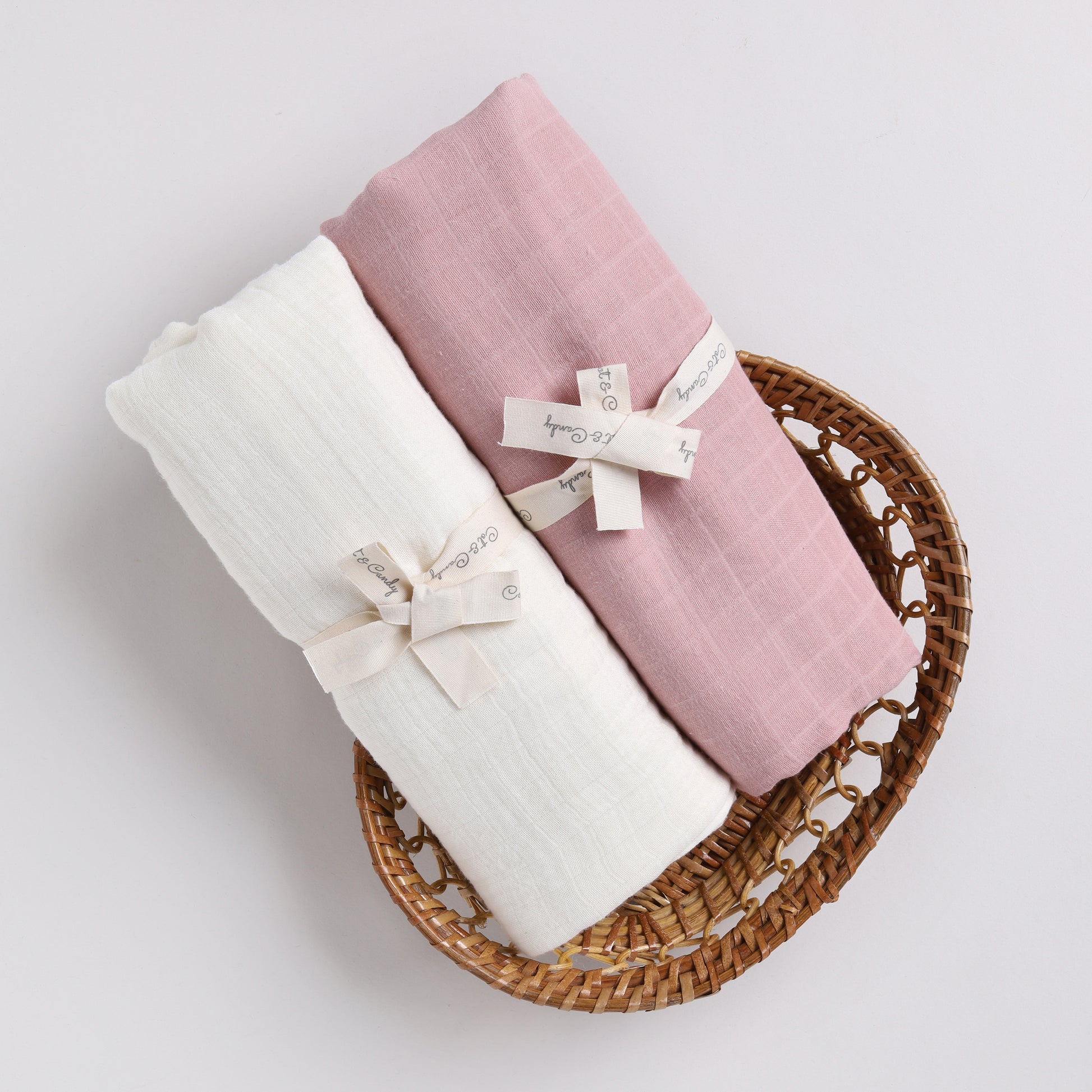 Pack of 2 Organic Cotton Muslin Swaddle Wrap for babies
