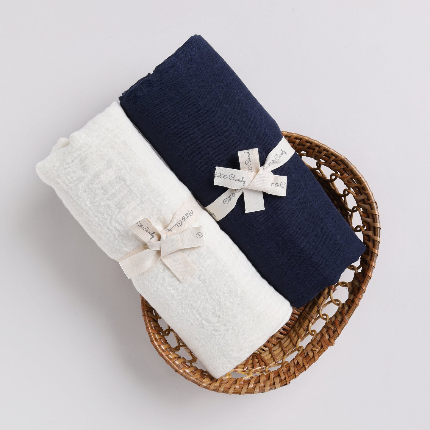 Pack of 2 Organic Cotton Muslin Swaddle Wrap for infants baby