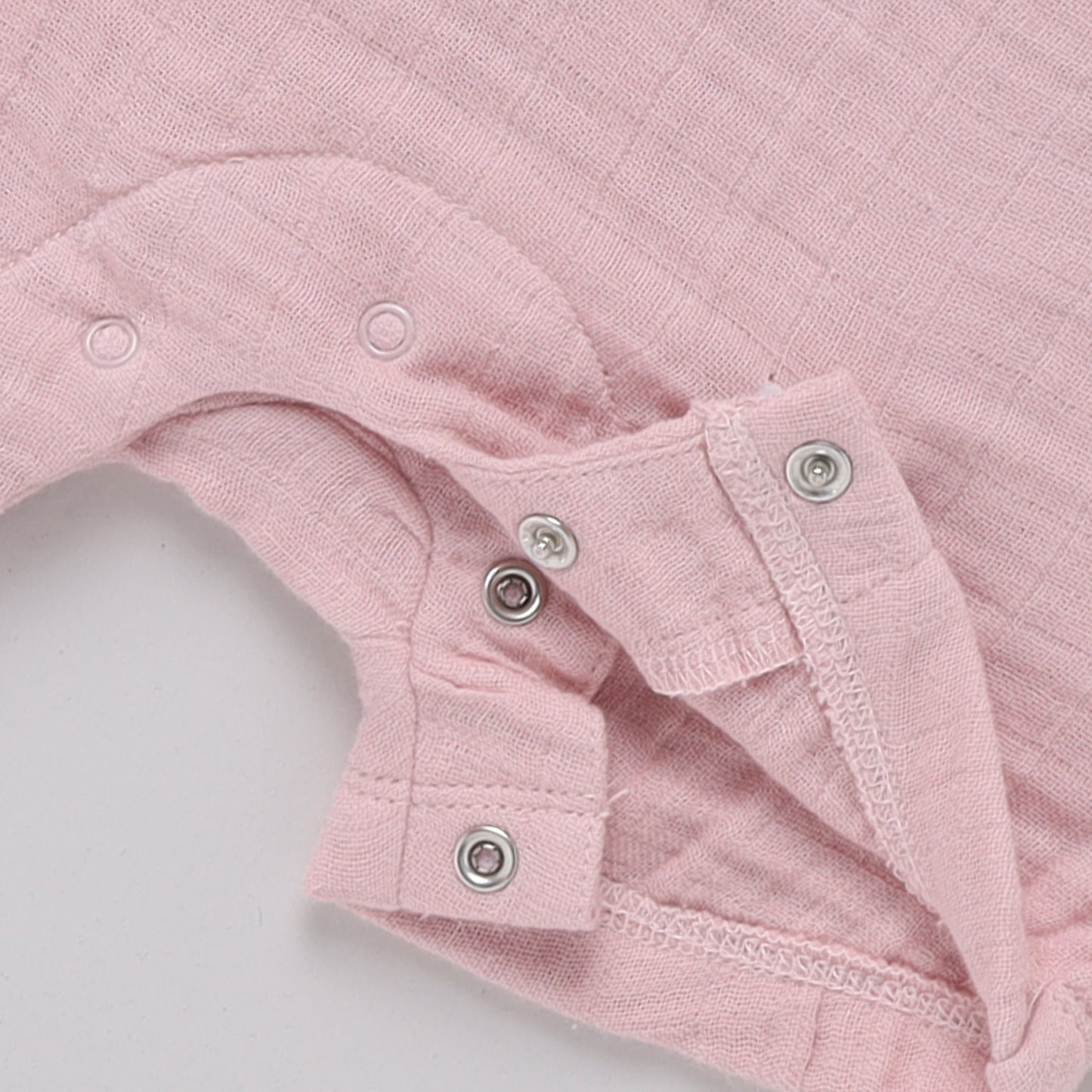 Blush Pink Organic Muslin Half Romper