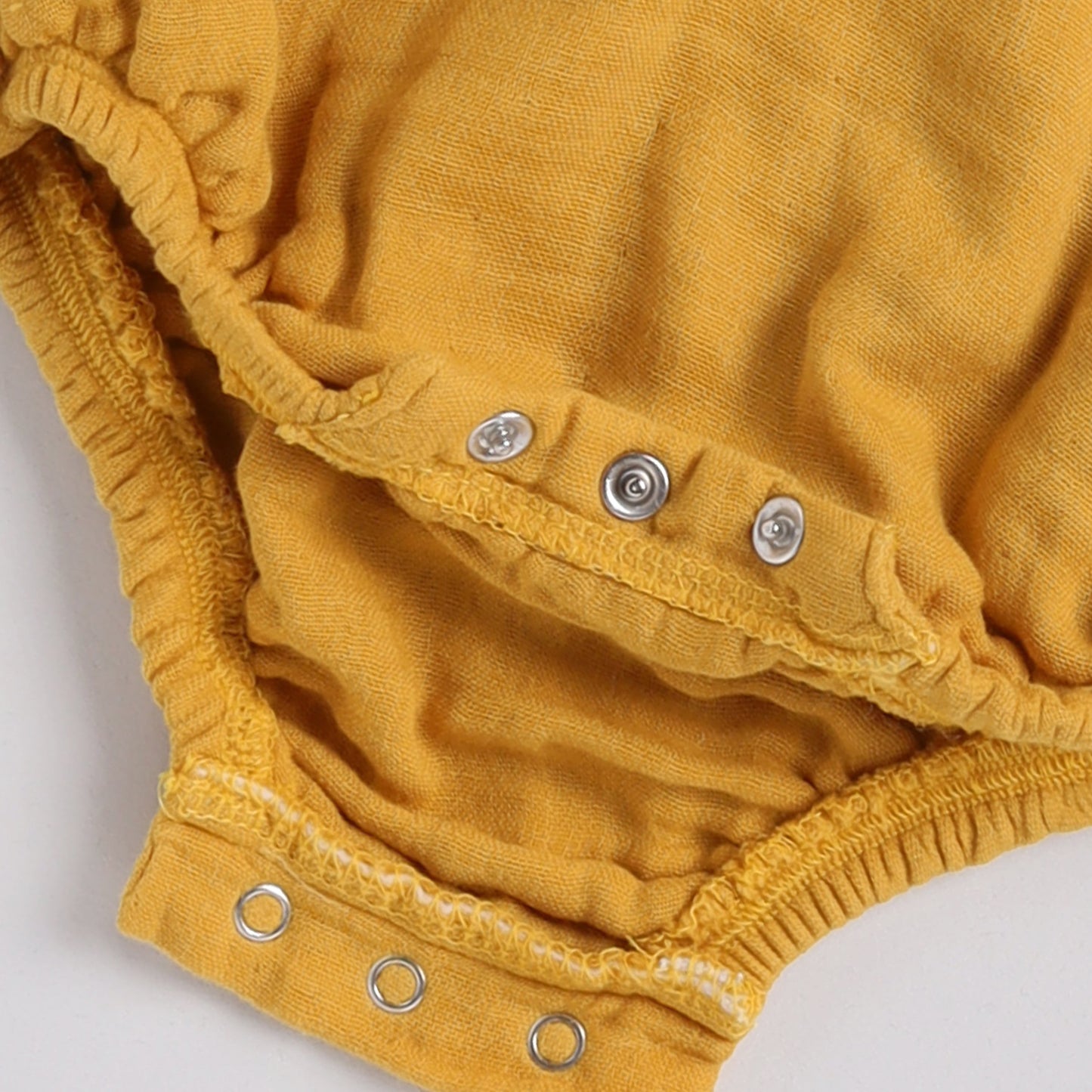 Mustard Organic Muslin Bubble Romper