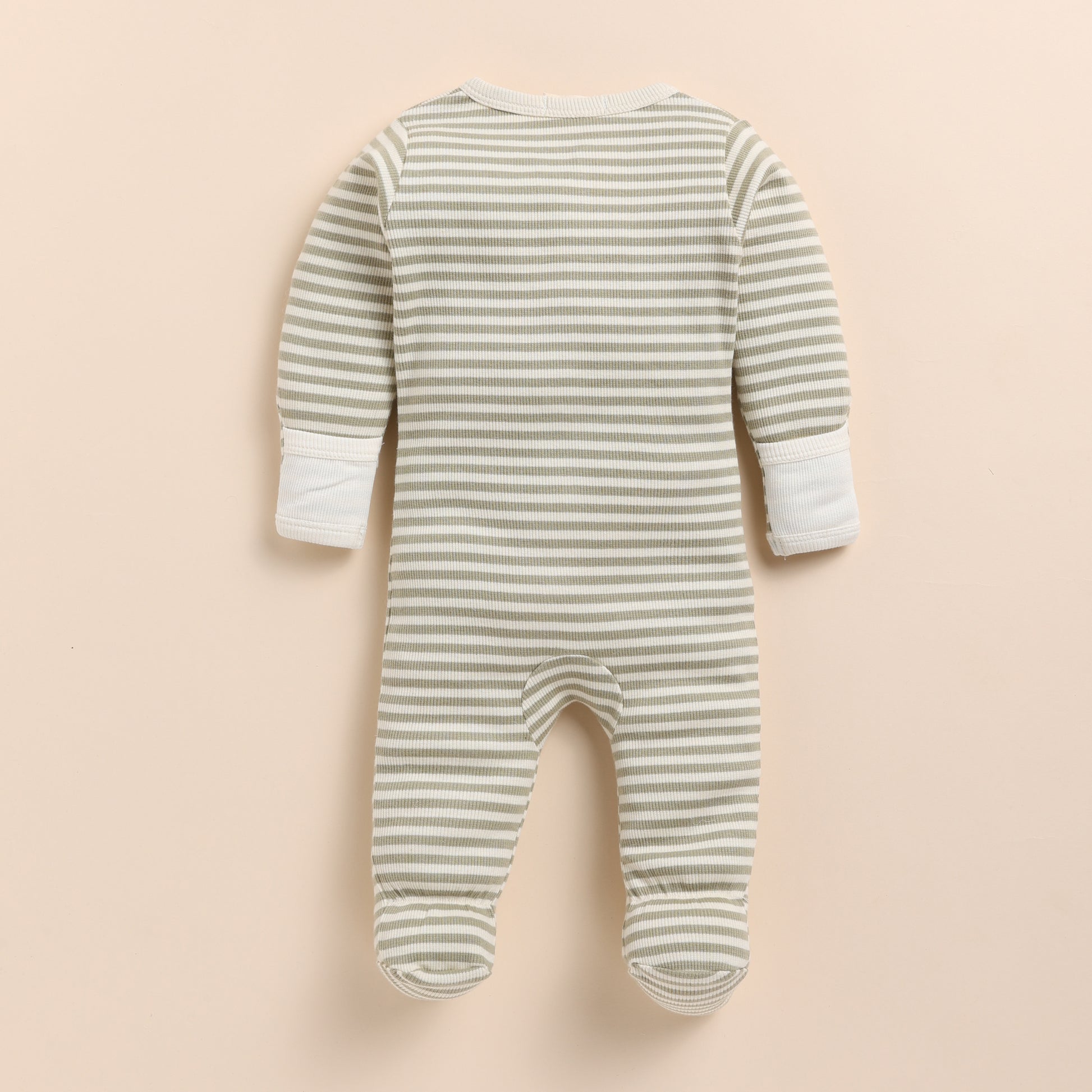Dewkist Stripe Organic Footed Sleepsuit for 0-3 months baby