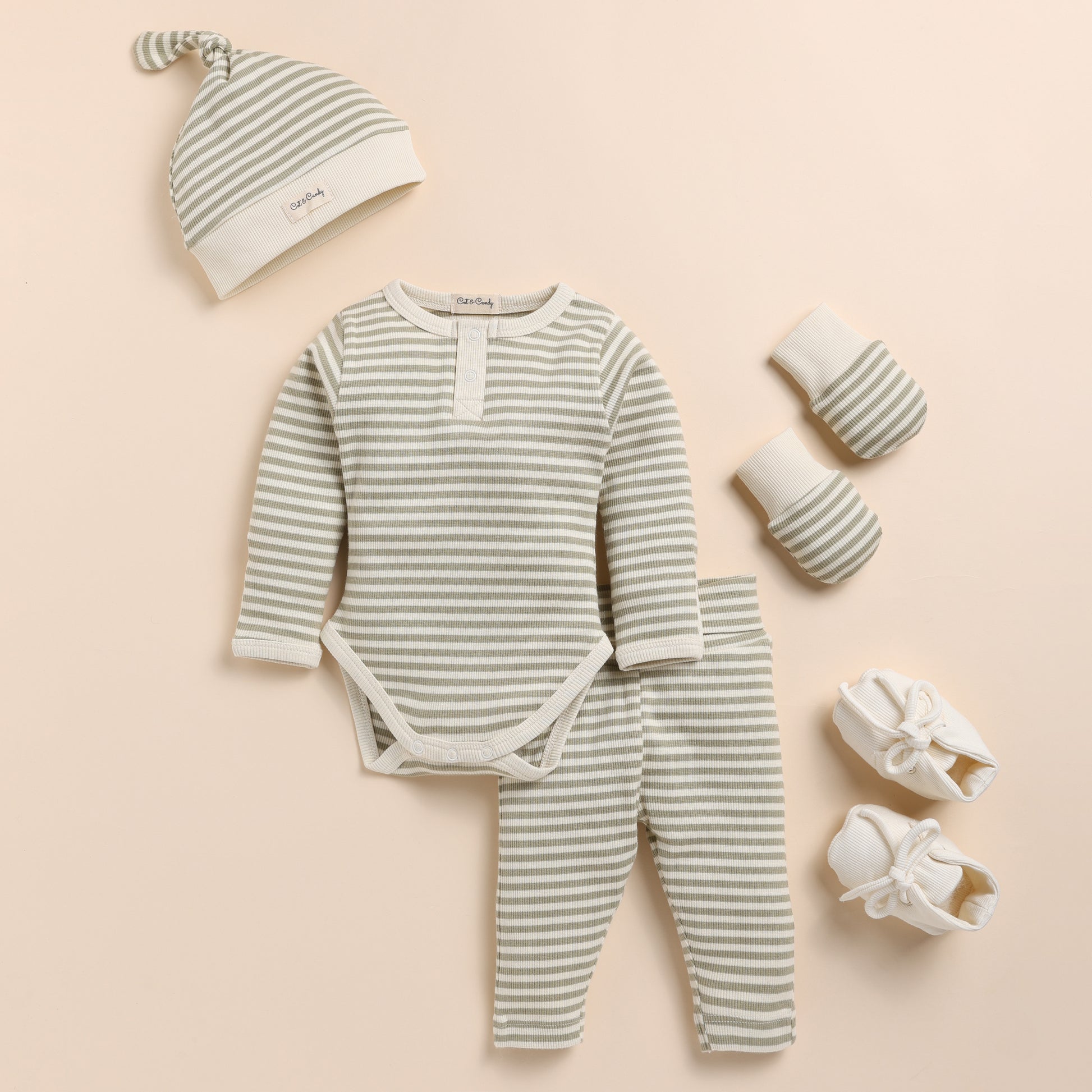 Pack of 5 Sage Organic Stripe online