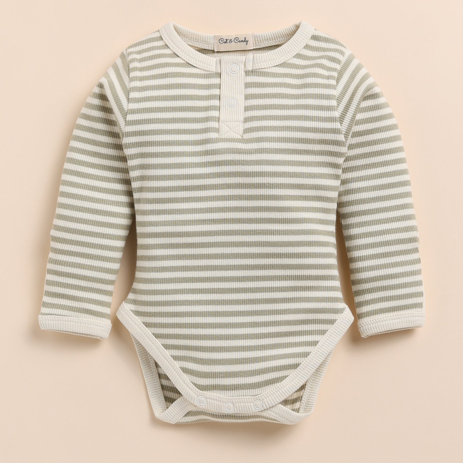 Sage Organic bodysuit Stripe
