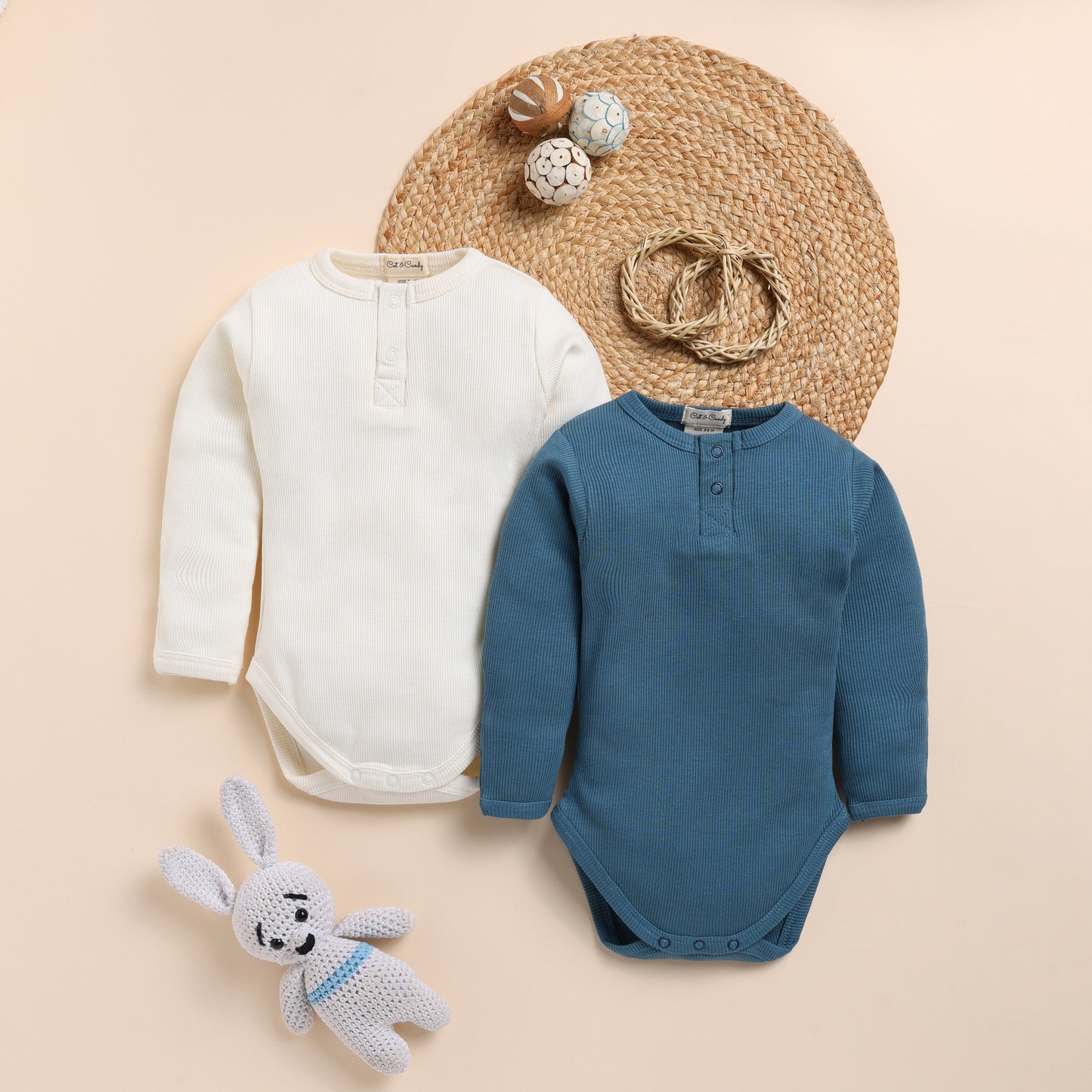 Solid Long Sleeve Bodysuits - Pack of 2