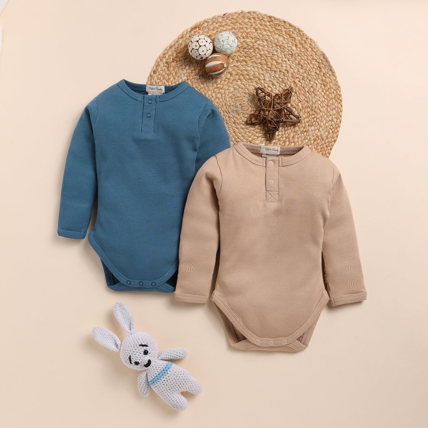 Solid Long Sleeve Bodysuits - Pack of 2
