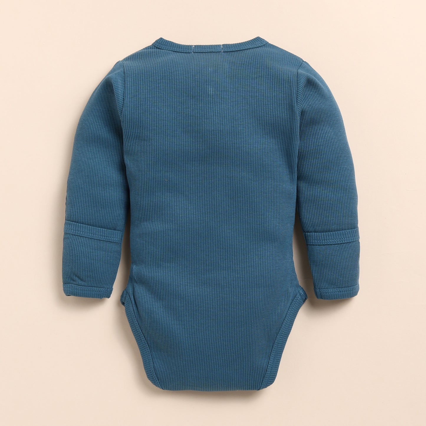 Denim Organic long sleeve bodysuit for infants baby