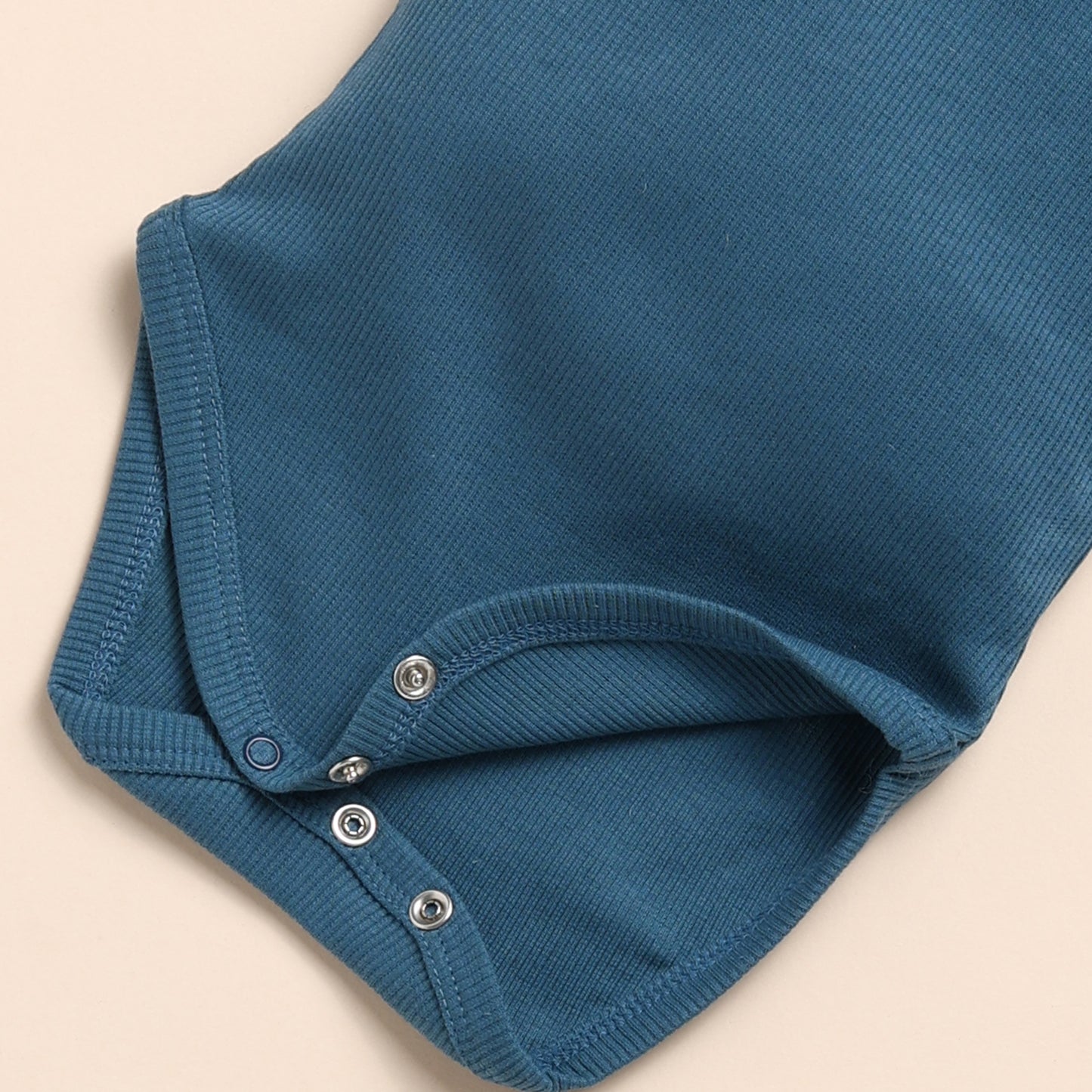 Denim Organic Long Sleeve Bodysuit With Construction Sleeping Bag