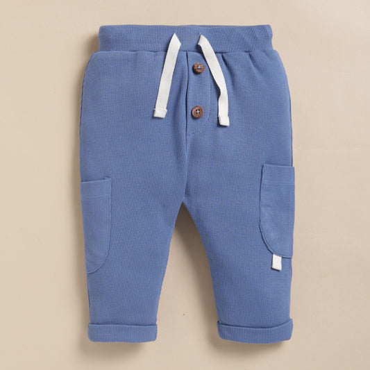 Light Denim Organic Drawstring Leggings