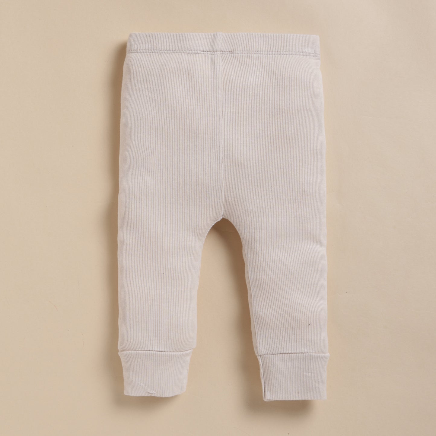 Oatmeal Organic Long Sleeve Bodysuit With Drawstring Leggings