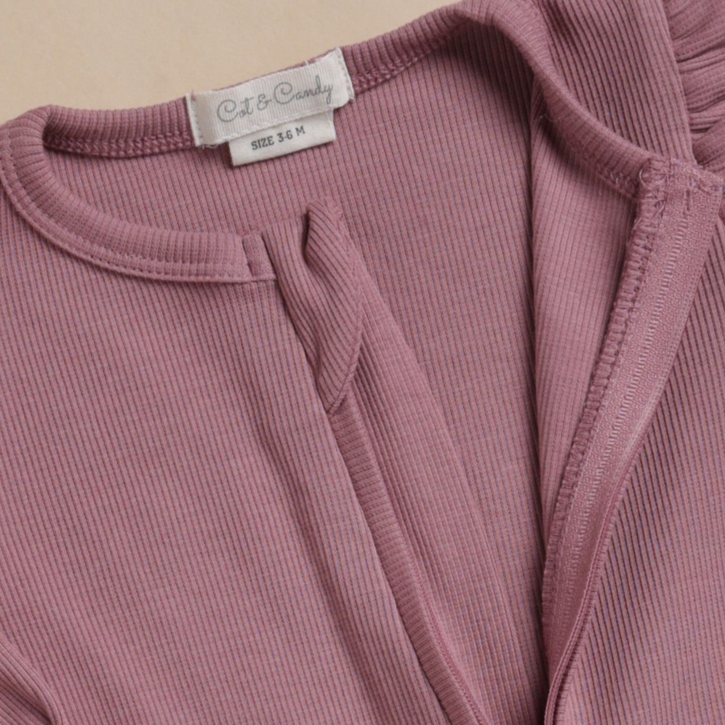 Nostalgia Rose Organic Zipsuit with Frill