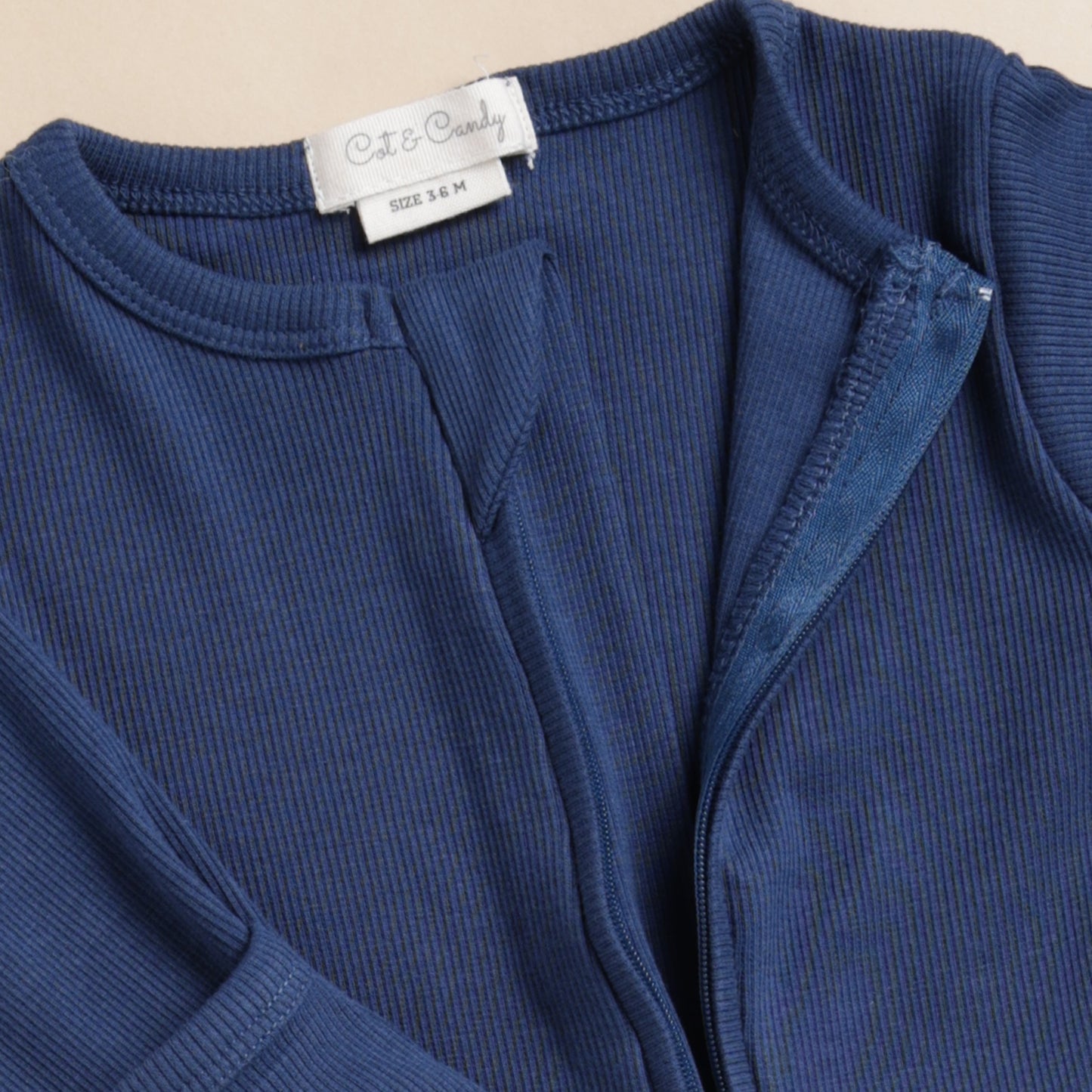 Navy Organic Zipsuit