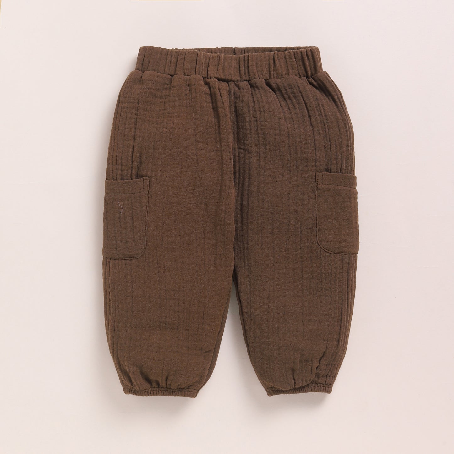 Cocoa Whisper Organic Muslin Long Sleeve Henley Tshirt With Lounge Pant Set