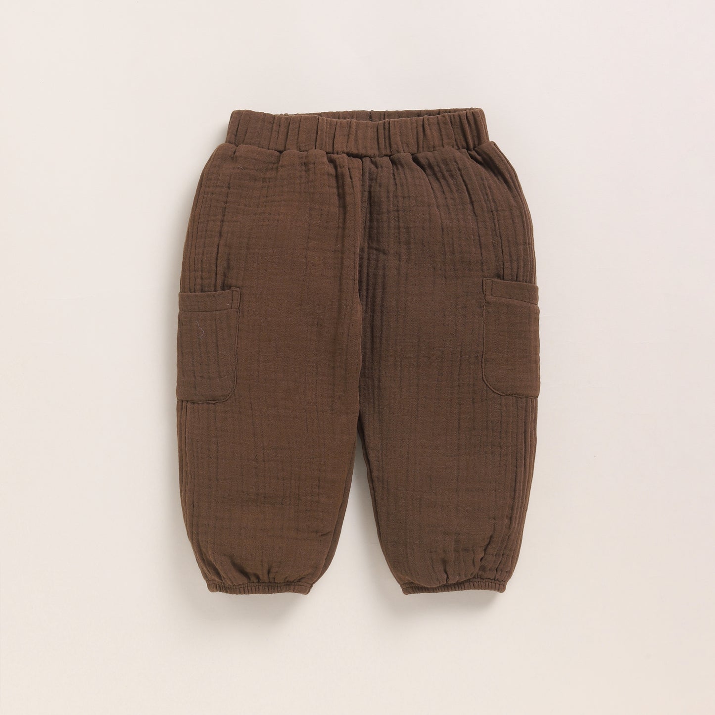Latte + Cocoa Whisper Organic Muslin Long Sleeve Henley Tshirt With Lounge Pant Set