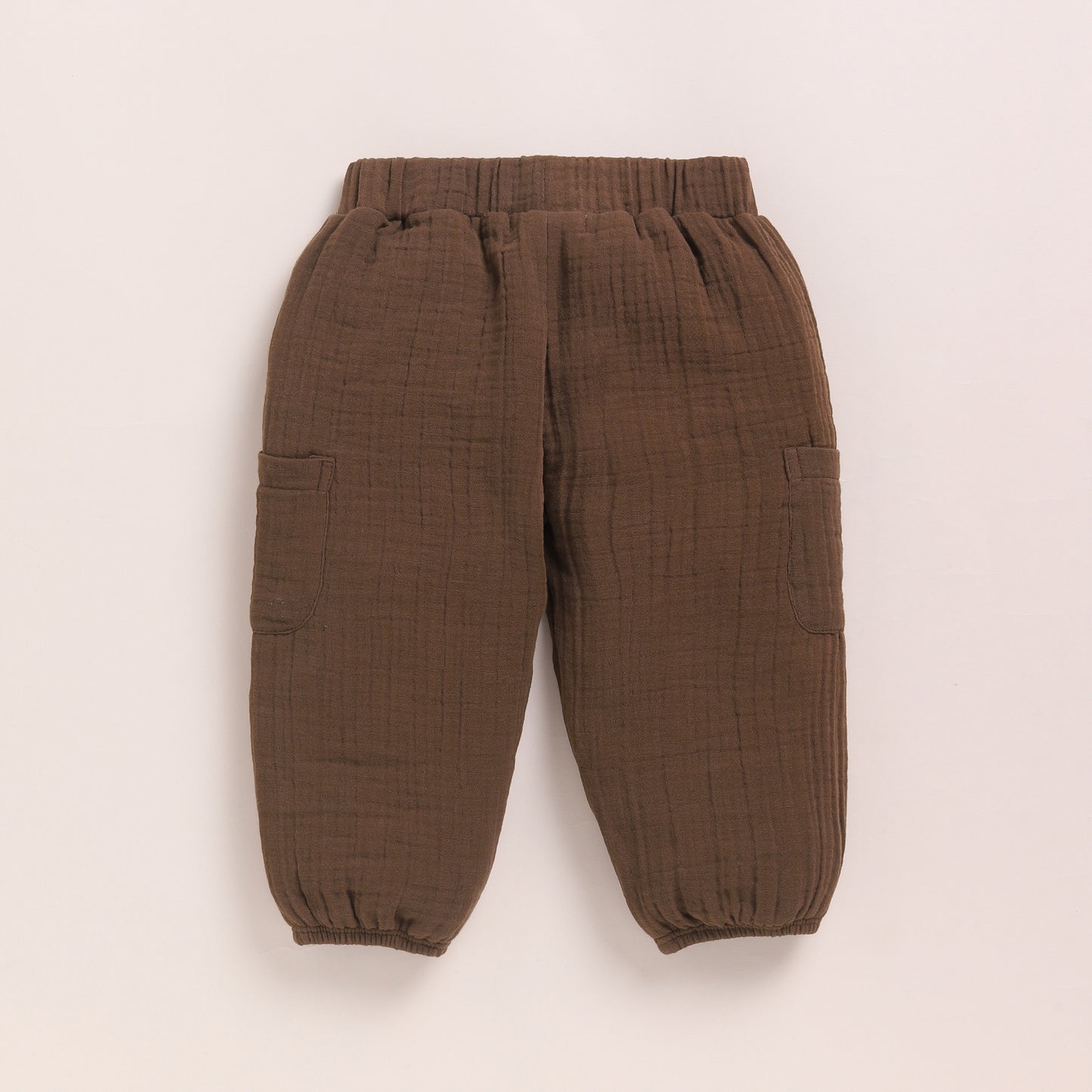 Cocoa Whisper Organic Muslin Long Sleeve Henley Tshirt With Lounge Pant Set