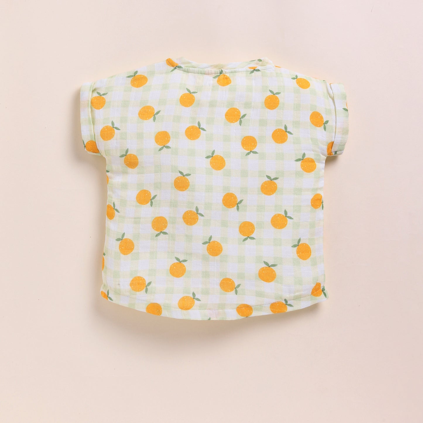 Orange + Strawberry Organic Muslin Oversized Tees Pack Of 2
