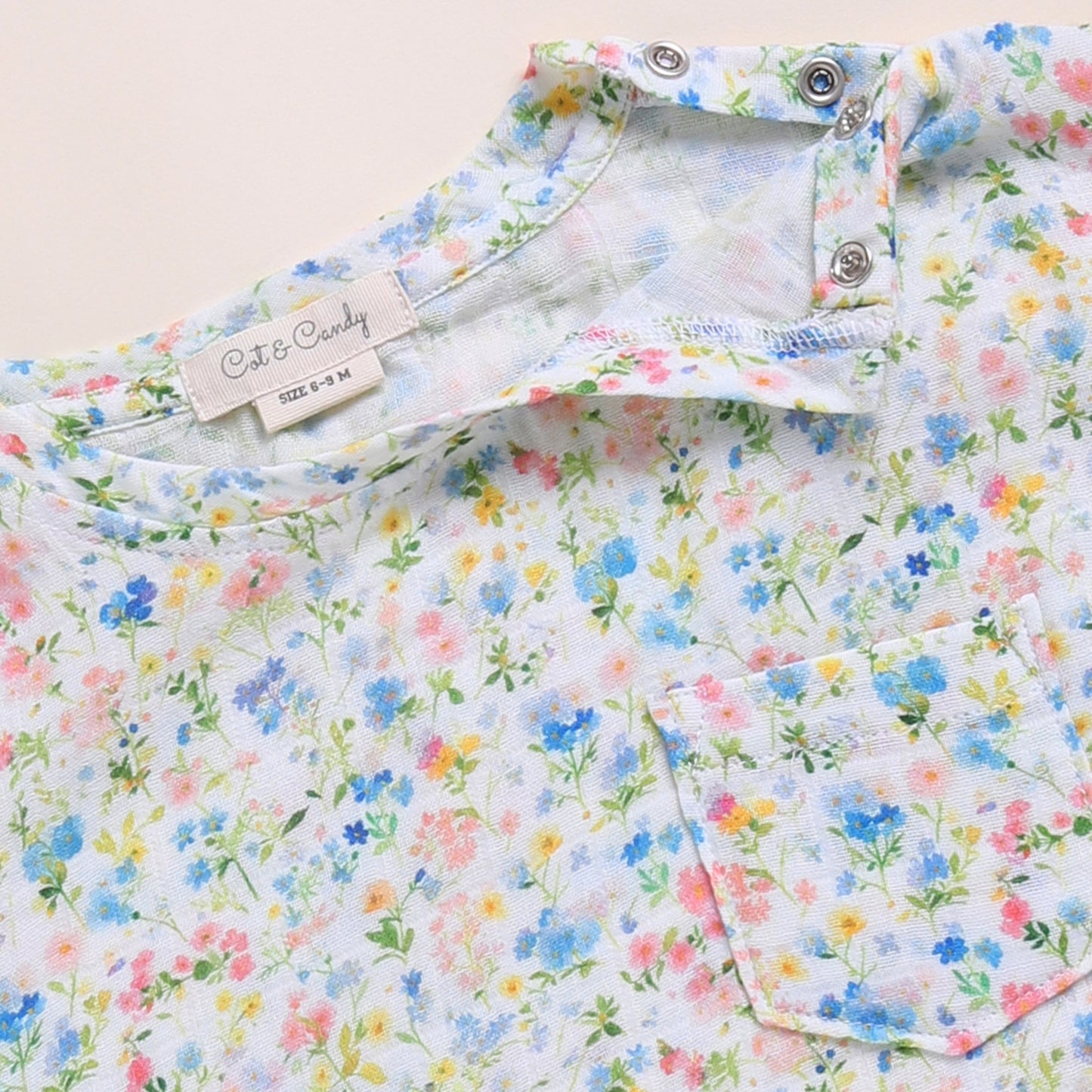 Strawberry + Spring Floral Organic Muslin Oversized Tees Pack Of 2