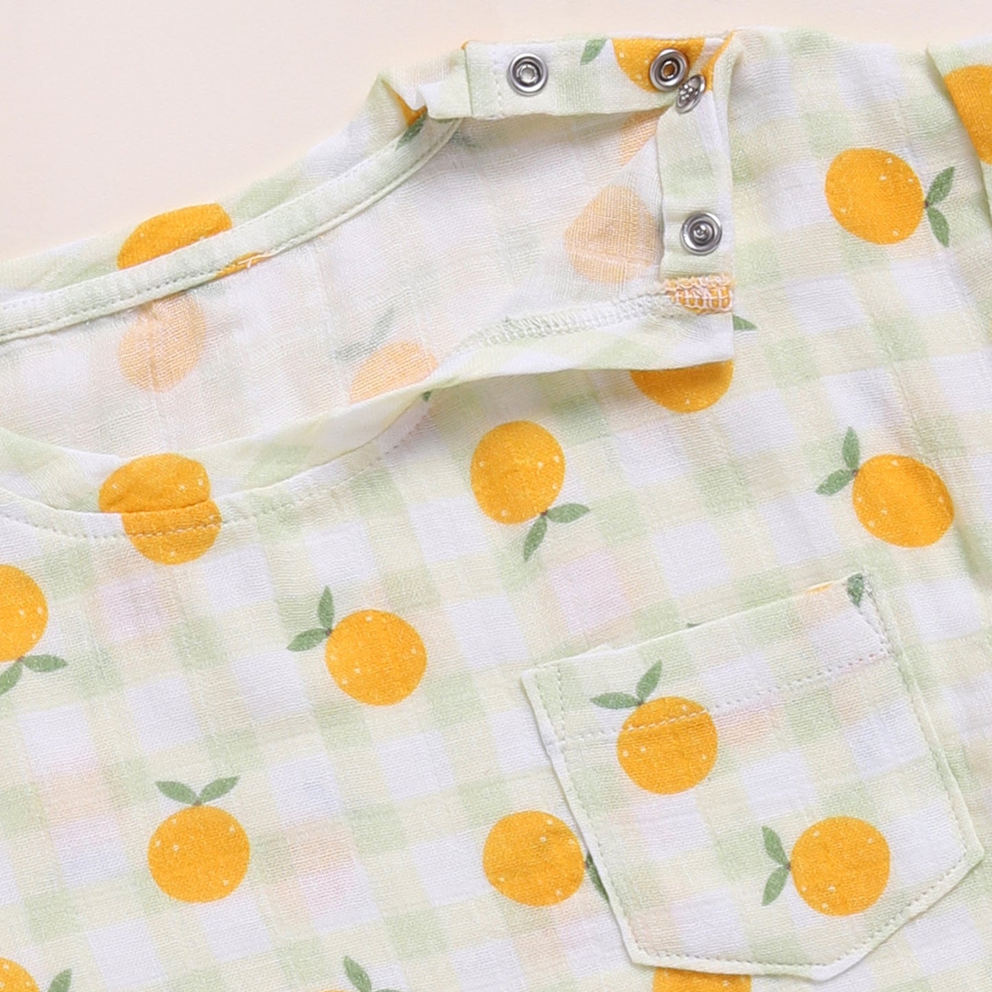 Orange + Strawberry Organic Muslin Oversized Tees Pack Of 2