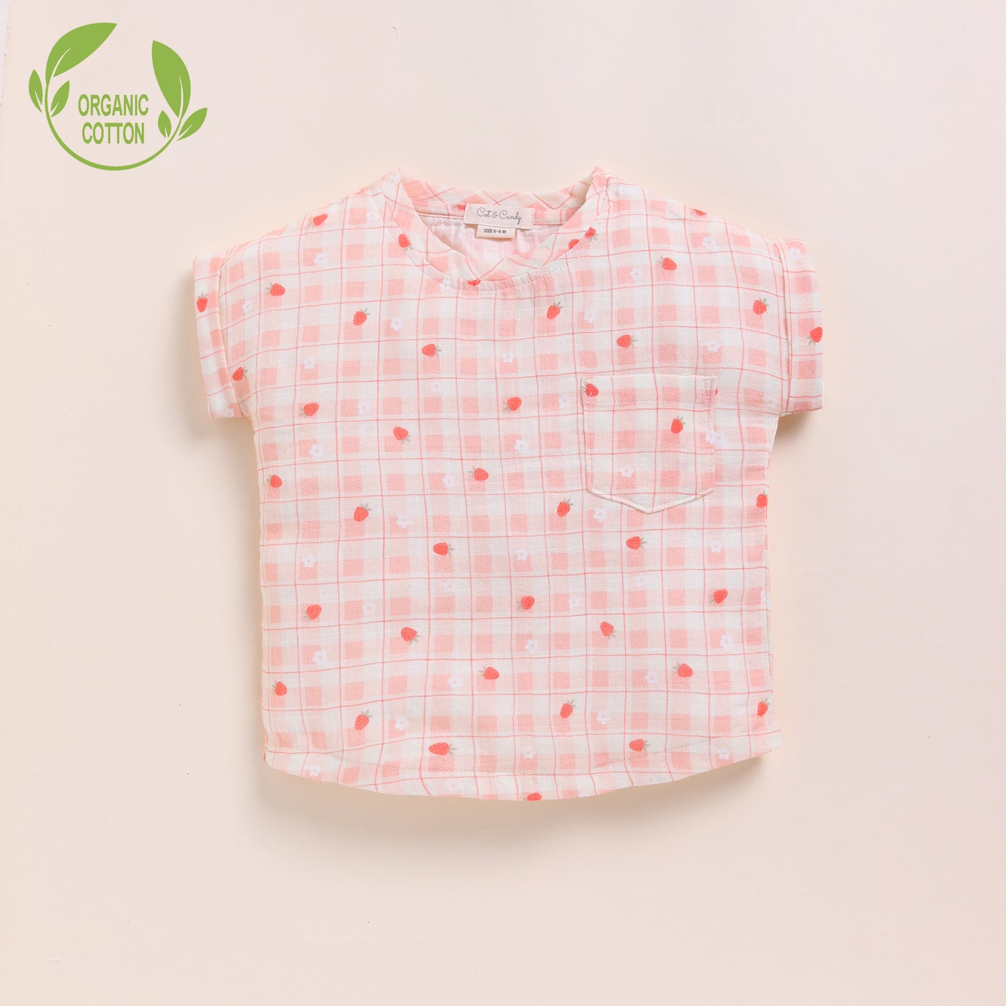 Strawberry + Spring Floral Organic Muslin Oversized Tees Pack Of 2